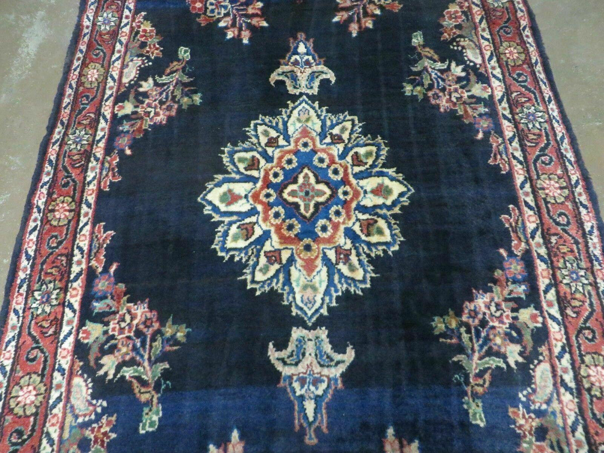 Persian Runner Rug 4x11, Navy Blue Antique Lilihan Runner - Jewel Rugs, view 12