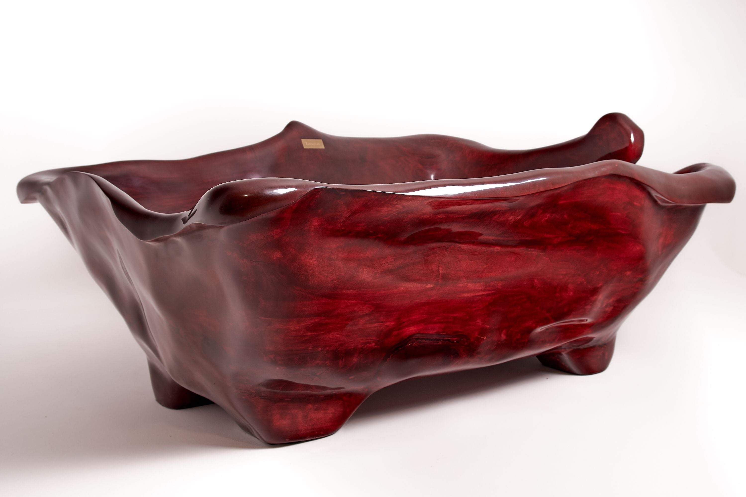 Sculpted Live Edge Solid Wood Bathtub - image 2