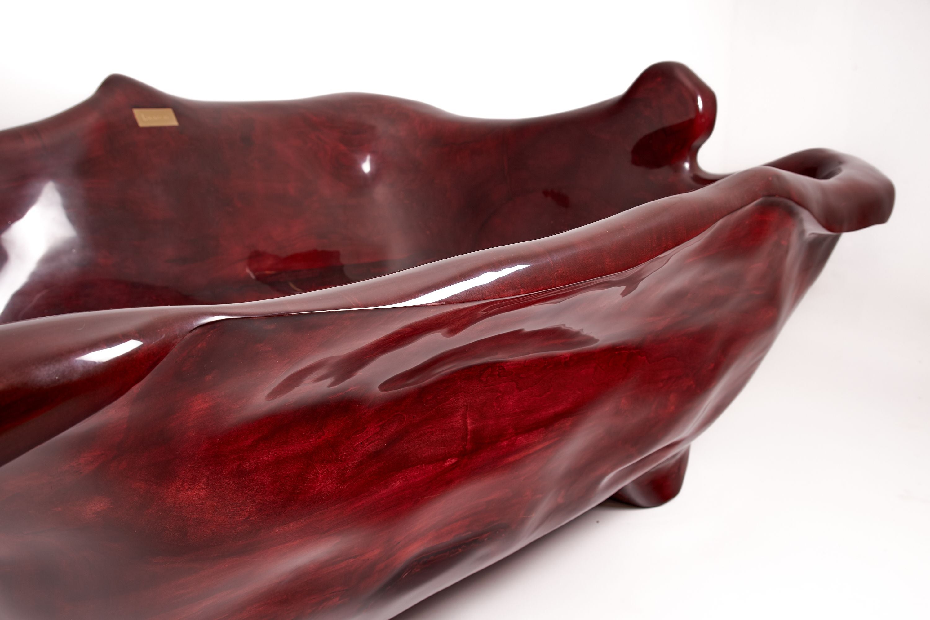 Sculpted Live Edge Solid Wood Bathtub - image 12