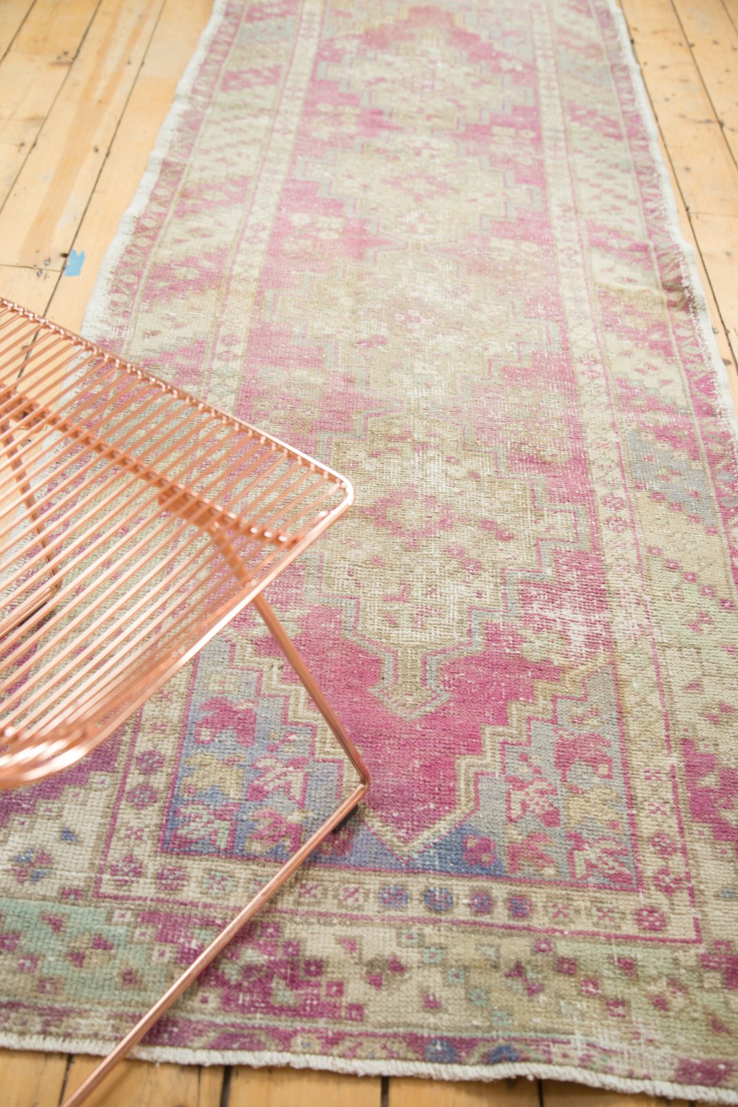 3.5x9.5 Vintage Distressed Oushak Rug Runner