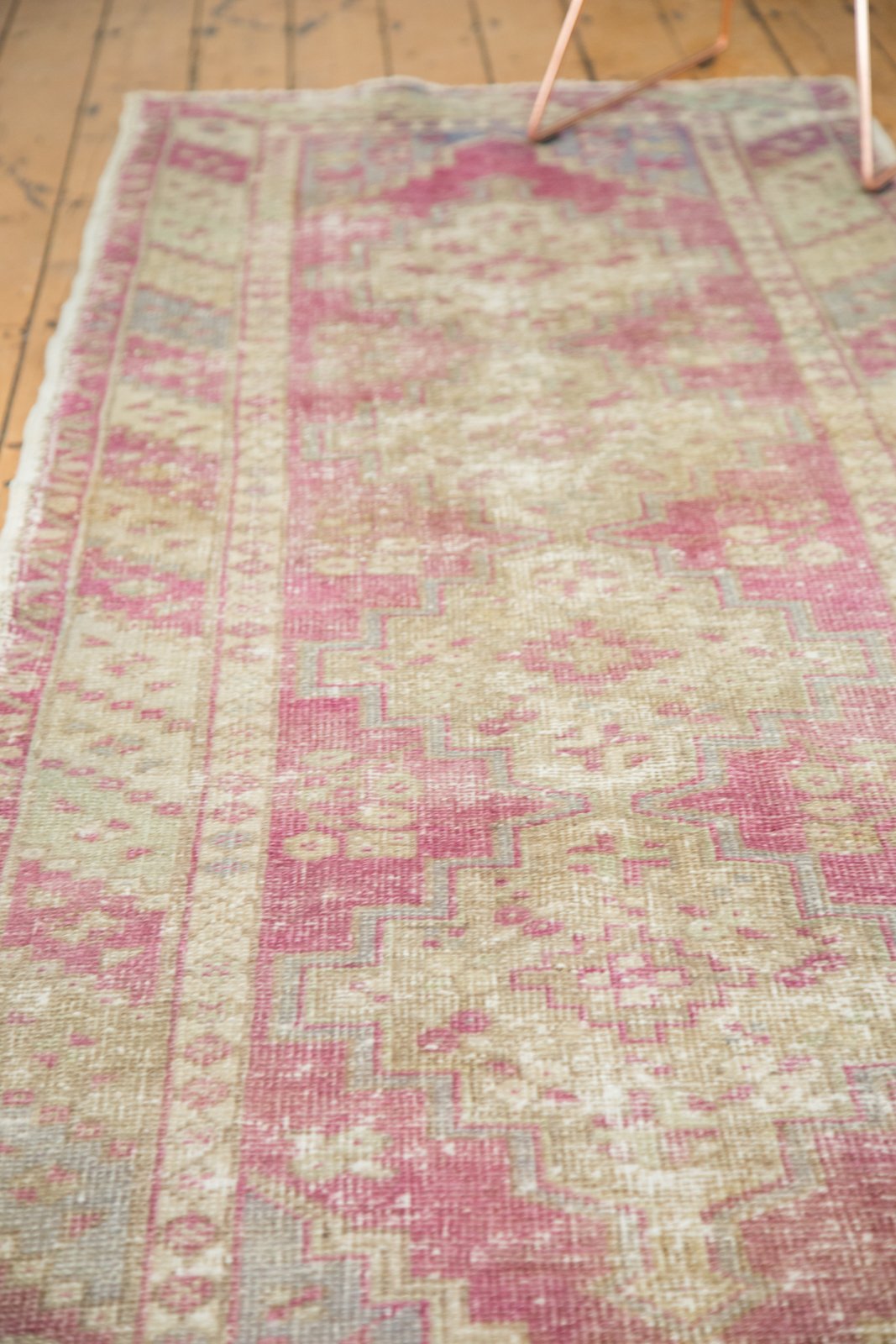 3.5x9.5 Vintage Distressed Oushak Rug Runner