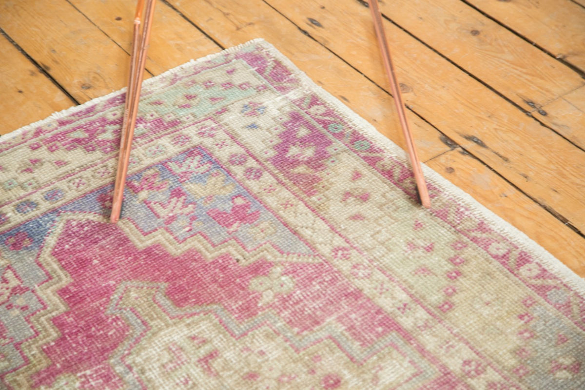 3.5x9.5 Vintage Distressed Oushak Rug Runner