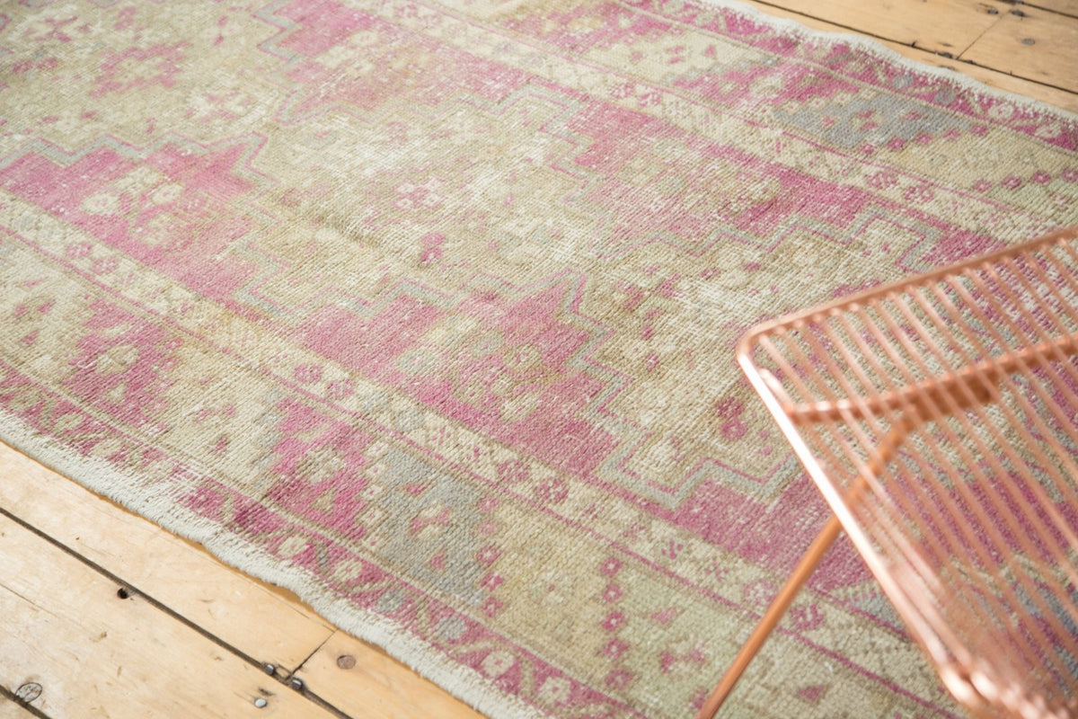 3.5x9.5 Vintage Distressed Oushak Rug Runner