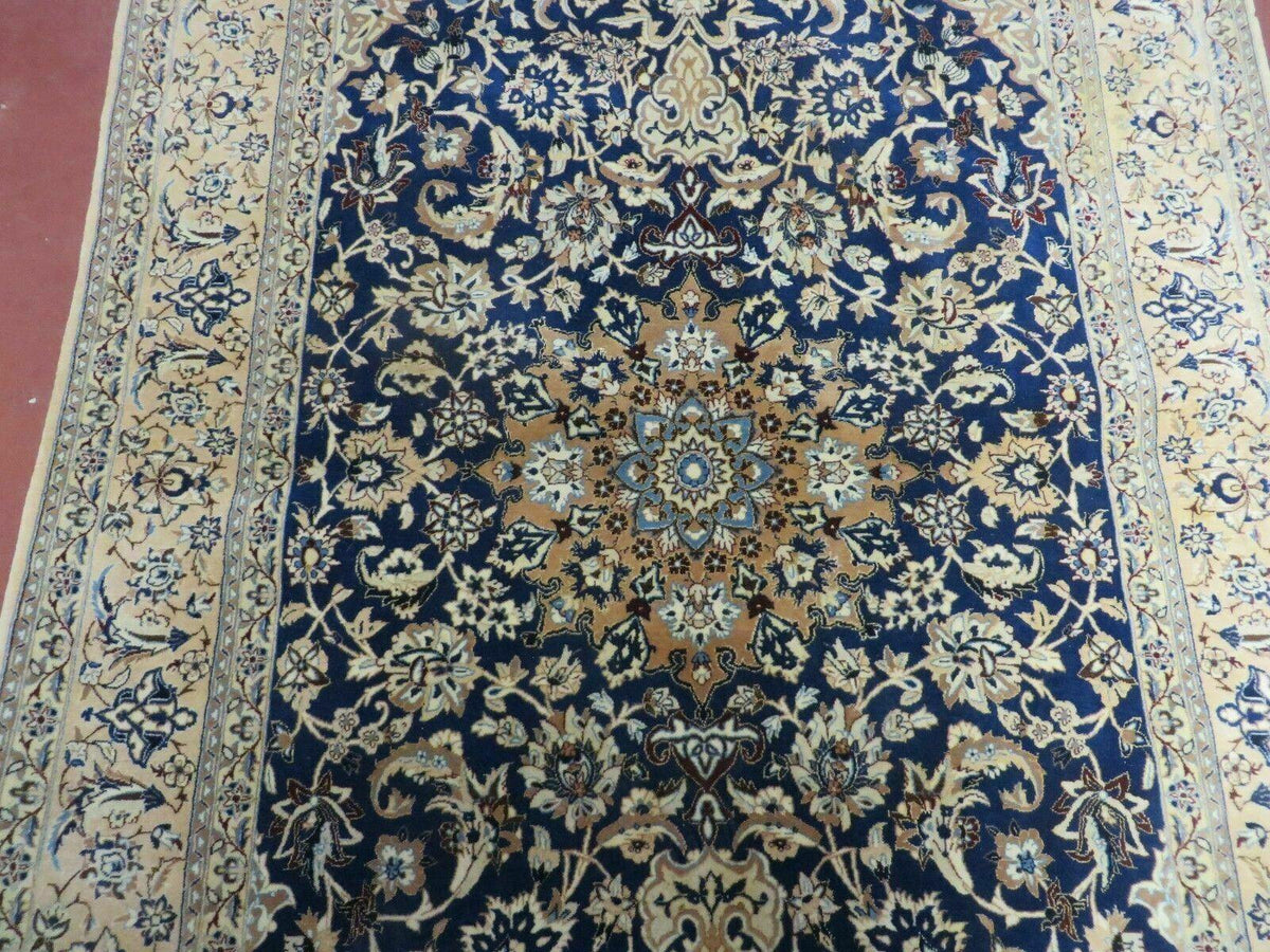 4' X 6' Handmade Ultra Fine India Floral Oriental Wool Silk Rug Hand Knotted - Jewel Rugs, view 4