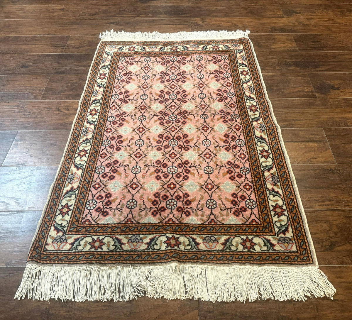 Turkish Sivas Rug 3x4, Pink, Handmade, Wool, Vintage - Jewel Rugs, view 6