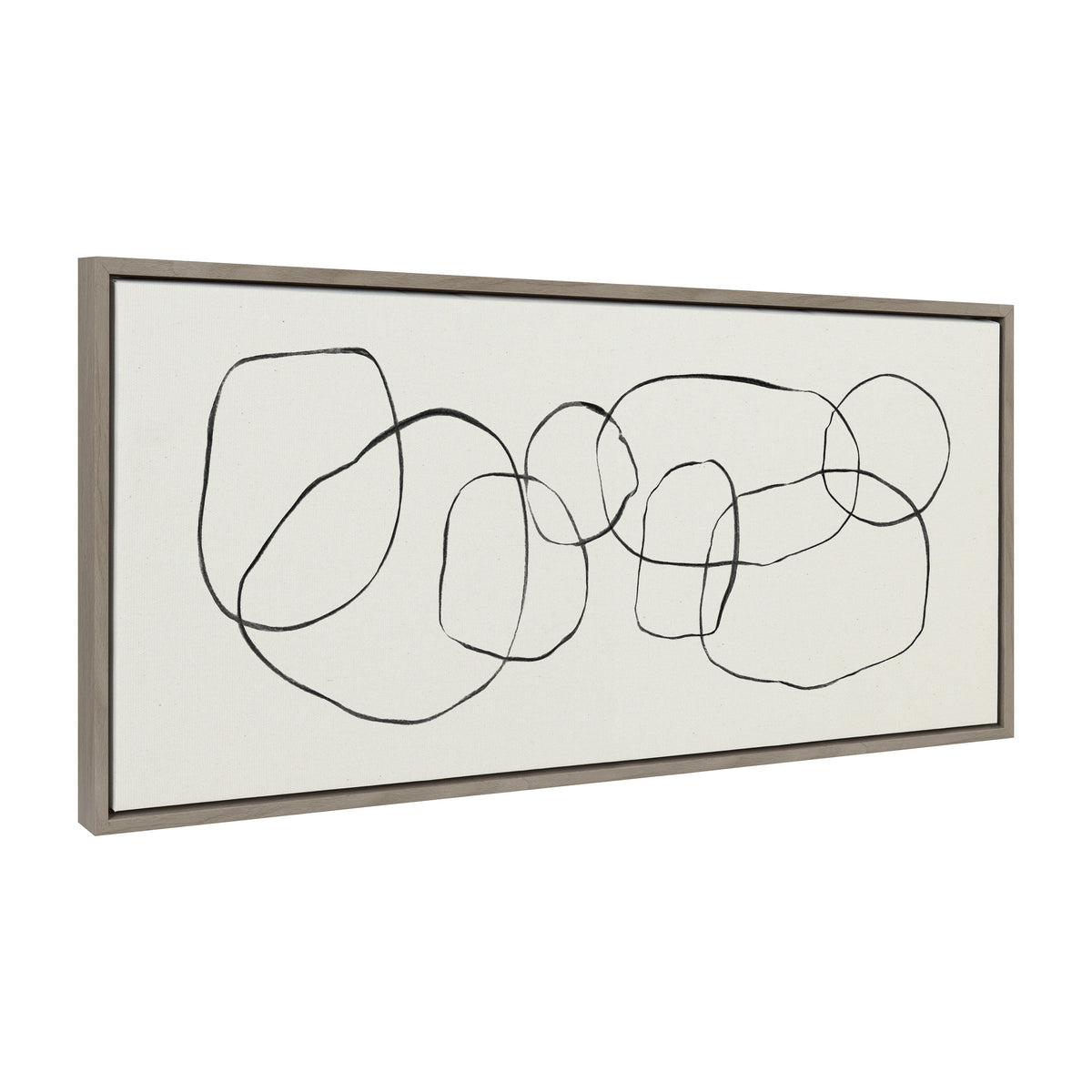 Sylvie Dancing Circles Framed Canvas by Teju Reval