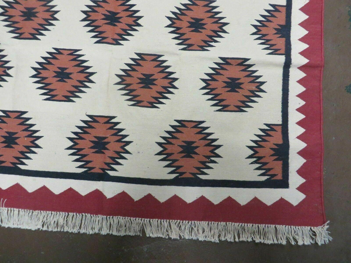 5' X 8' Hand Woven Wool Rug Contemporary Kilim Dhurrie Modern Oriental Area Rug - Jewel Rugs, view 9