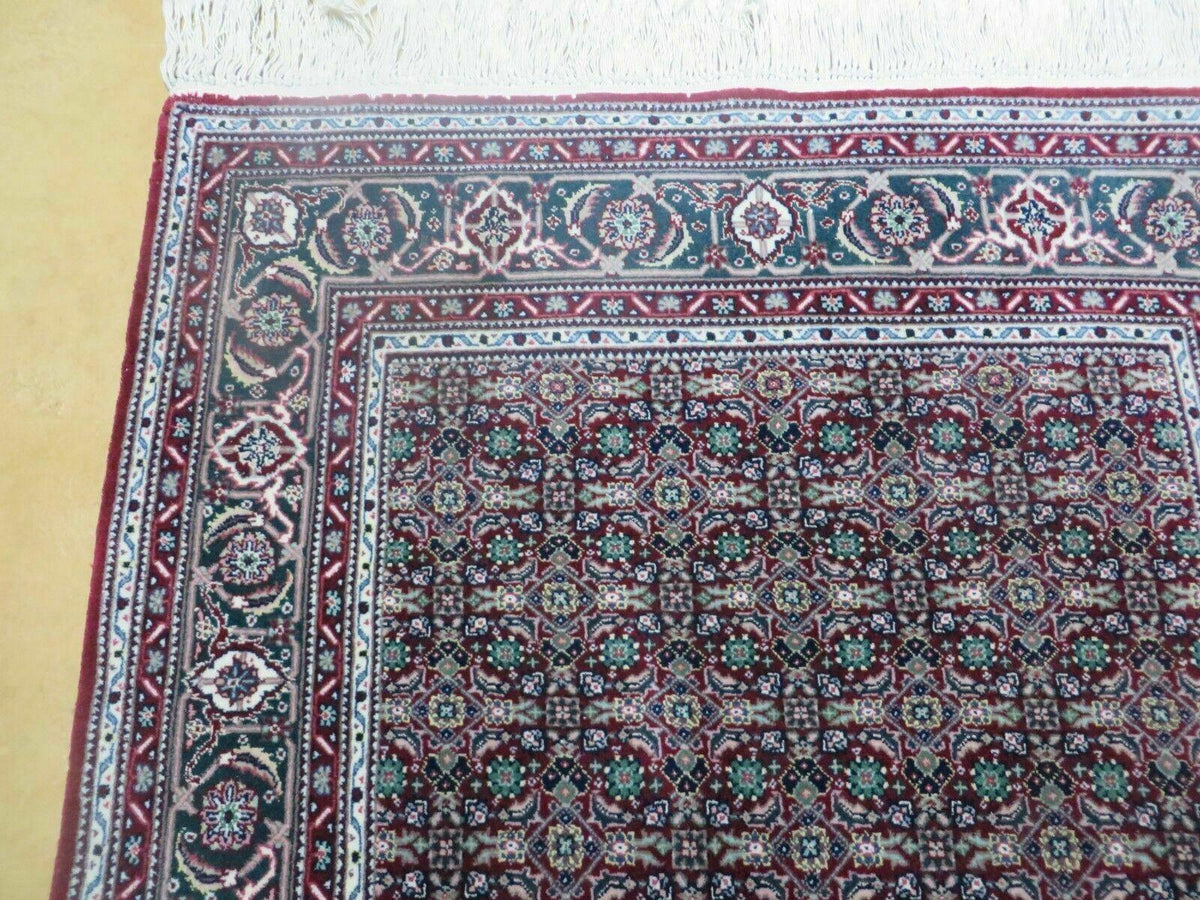 3' X 5' Vintage Fine Handmade Indian Amritsar Wool Silk Rug Nice - Jewel Rugs, view 6