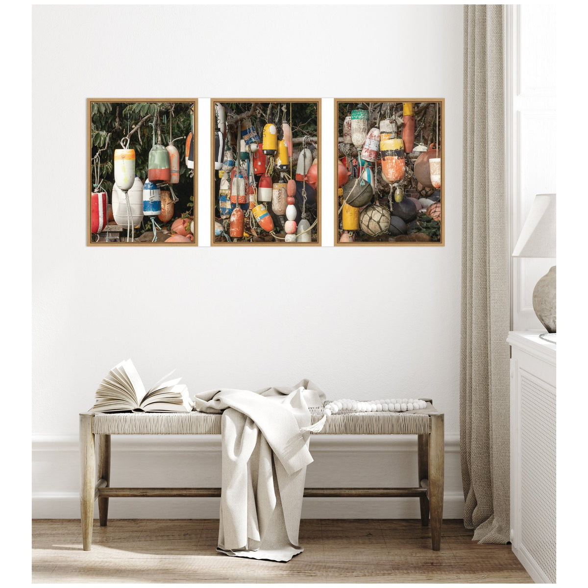 Buoys No. 1 No. 2 and No.3 3 Piece Framed Canvas Wall Art Set by Emiko and Mark Franzen F2 Images