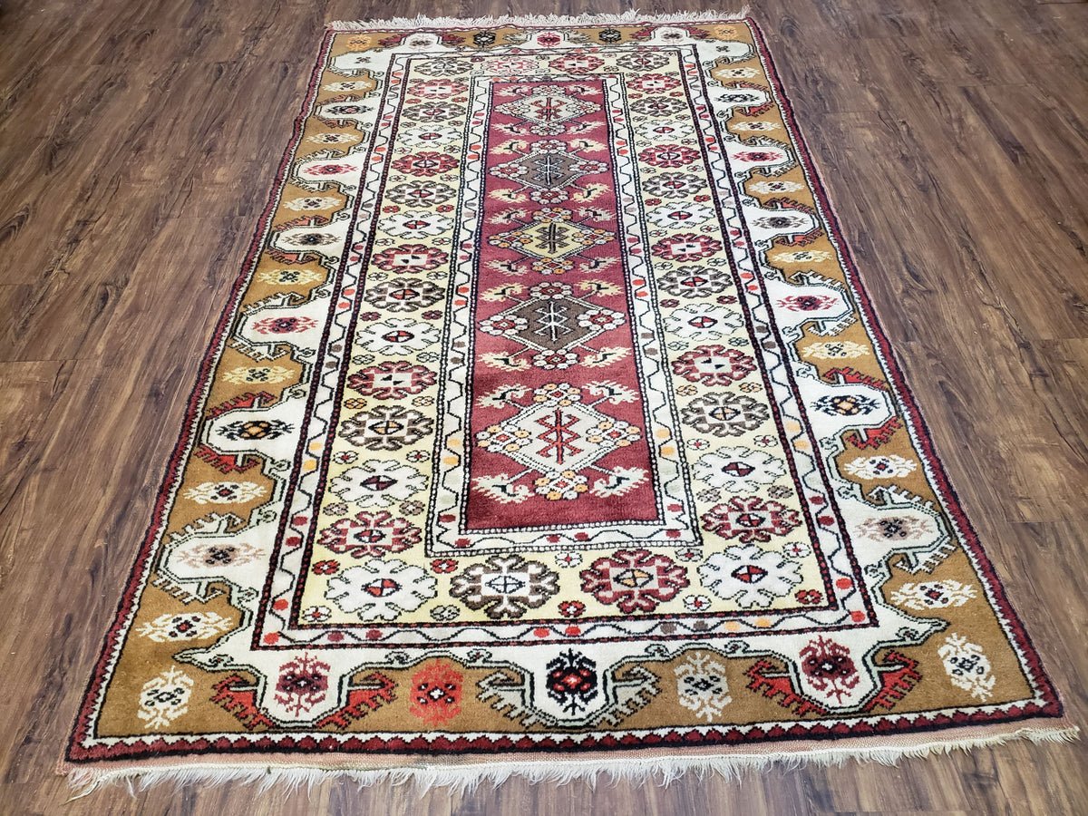 Turkish Caucasian Rug 4x7, Wool Turkish Talish Carpet, Geometric Rug - Jewel Rugs, view 13