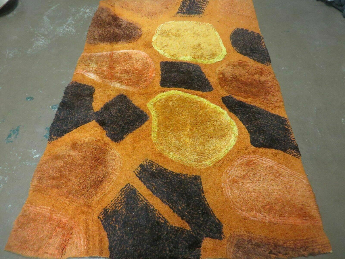 4' X 6' Modern Handmade Hooked Rug Wool Abstract Nice - Jewel Rugs, view 2