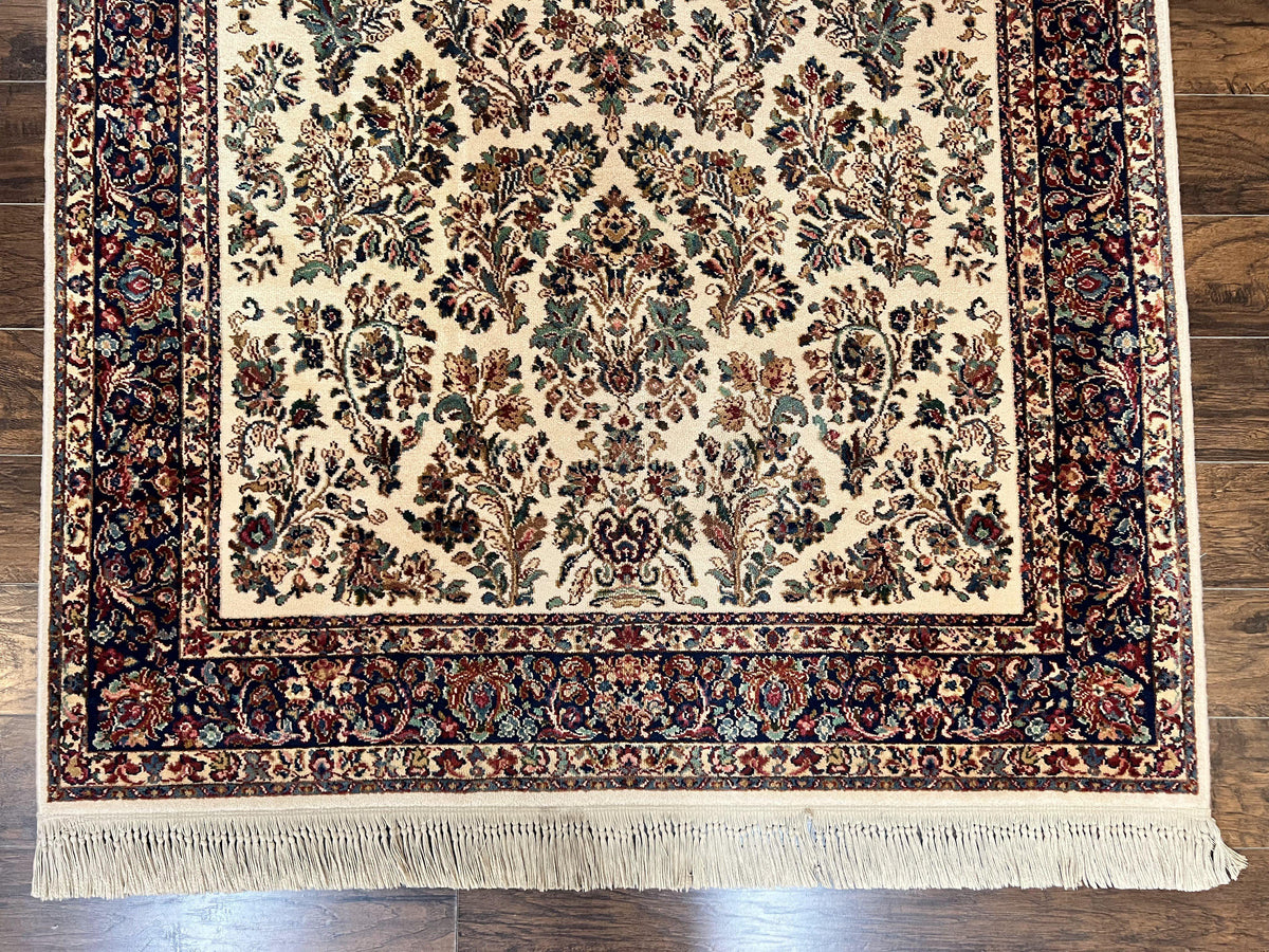 Karastan Rug 5.9 x 9 Ivory Sarouk #760, Vintage Wool Original Collection 700 Series, Discontinued - Jewel Rugs, view 6