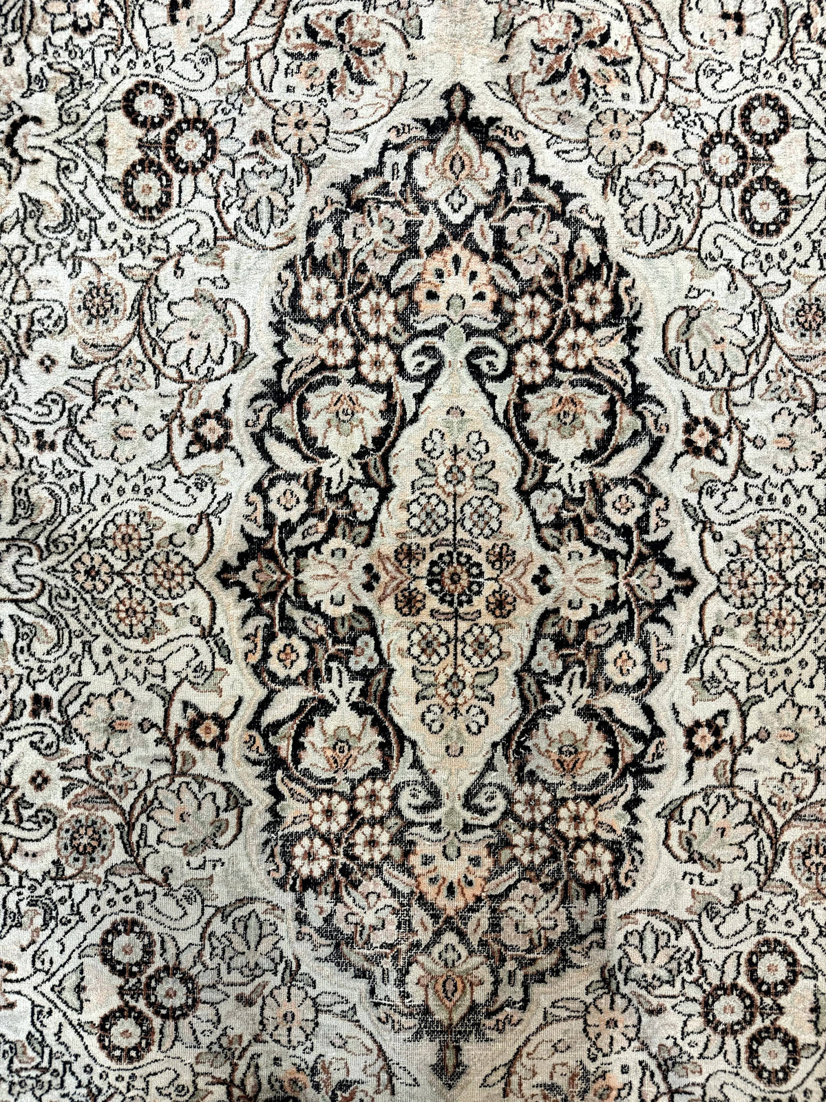 Silk Indian Kashmiri Rug 6x9 - Jewel Rugs, view 4