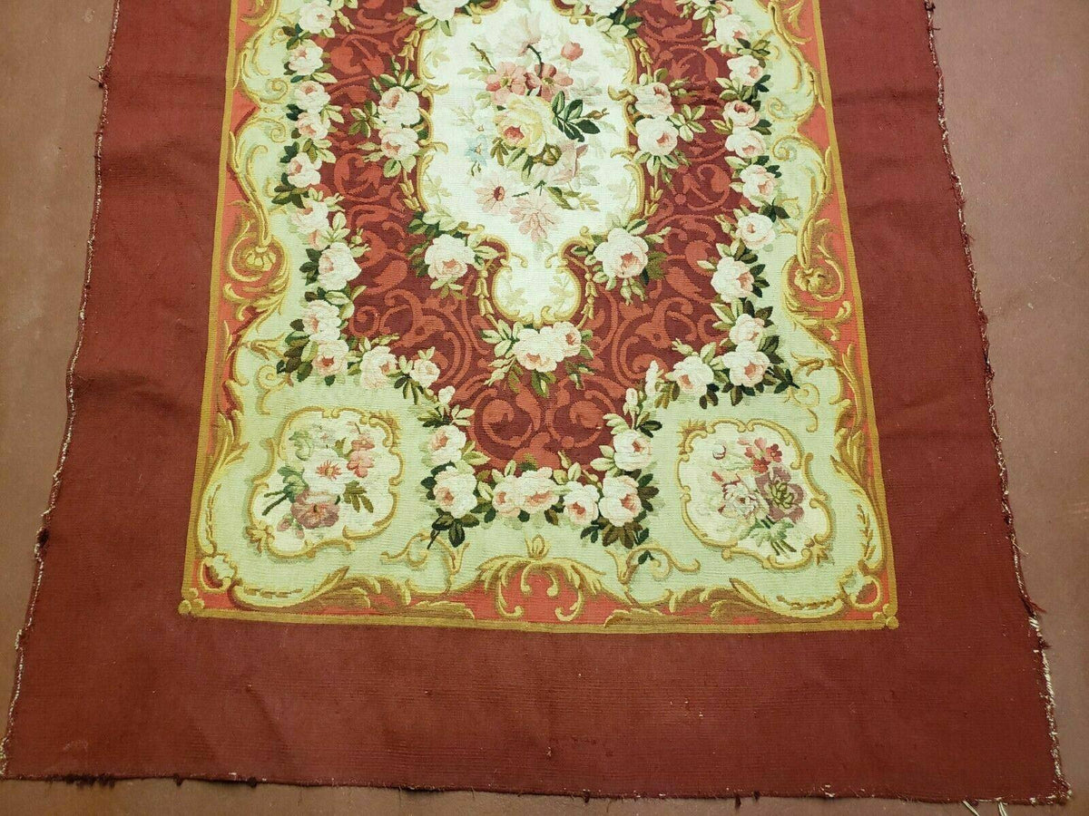 3' X 5' Antique Handmade French Aubusson Weave Savonnerie Needlepoint Rug Nice - Jewel Rugs, view 8