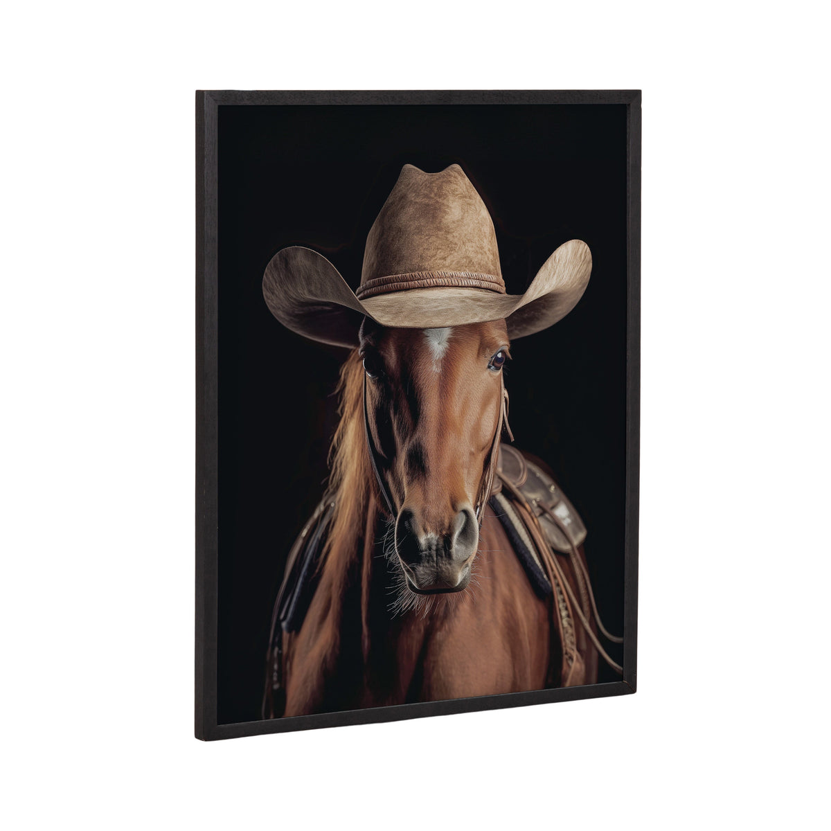 Gallery Horse Wearing a Western Cowboy Hat Print by The Creative Bunch Studio