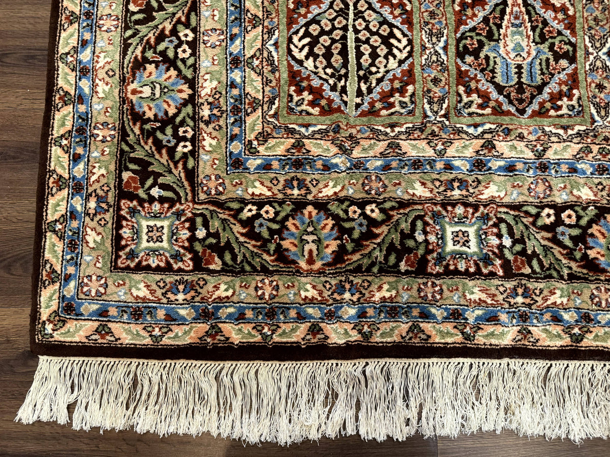 Sino Persian Rug 8x10, Panel Design, Brown, Multicolor, Wool, Cedar Trees - Jewel Rugs, view 8