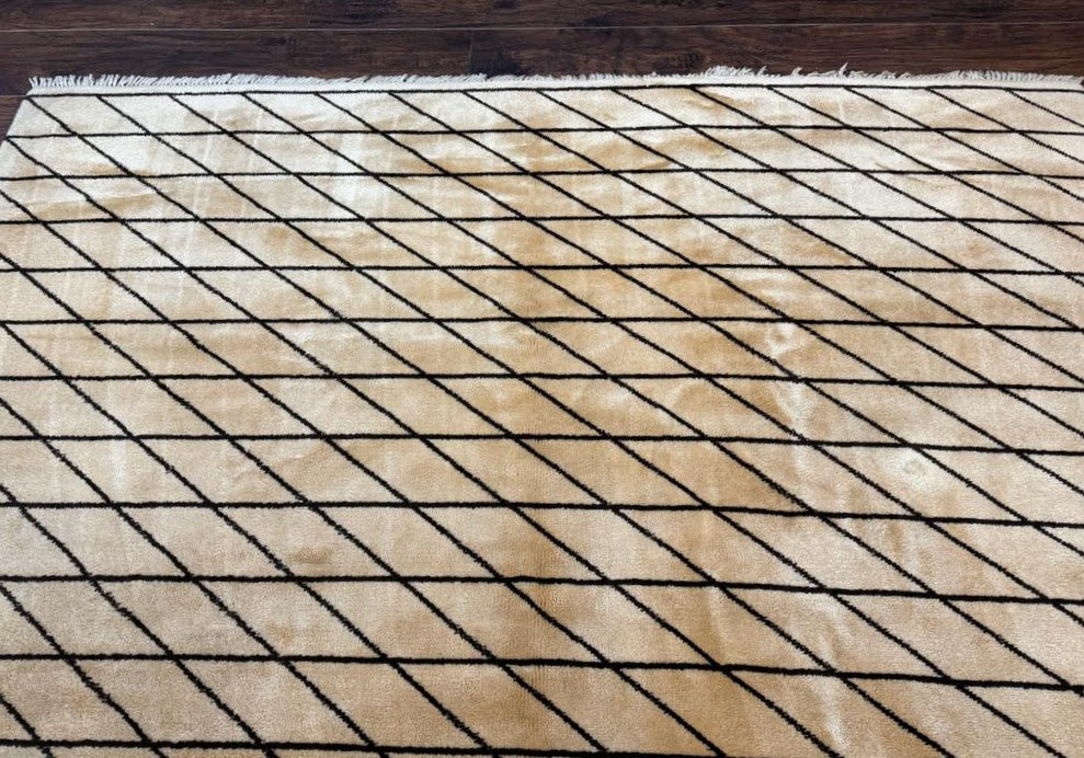 German Rug 7x10, Vintage Handmade Carpet, Contemporary - Jewel Rugs, view 4