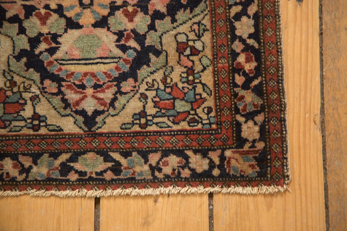 RESERVED 1.5x2 Antique Farahan Sarouk Square Bag Face Rug Mat
