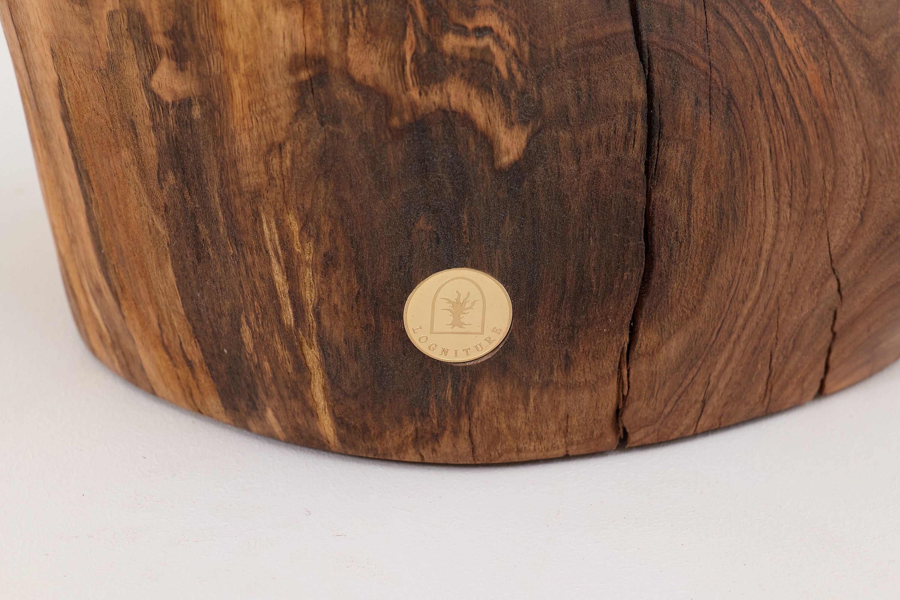 Walnut Solid Wood Sculptural Side Table, Original Contemporary Design - image 8