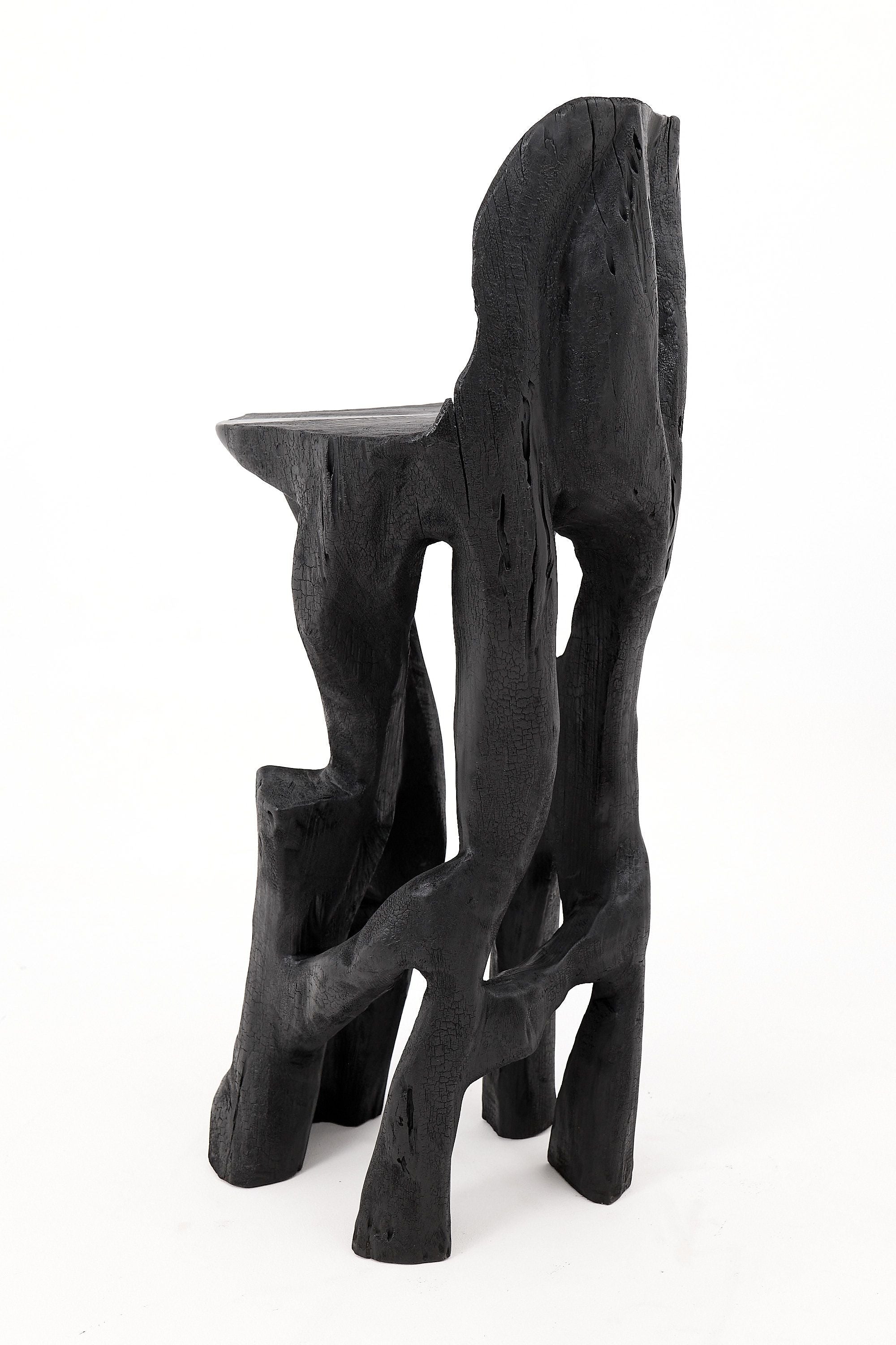 Makha, Solid Wood Sculptural Bar Chair, Original Contemporary Design, Logniture - image 4