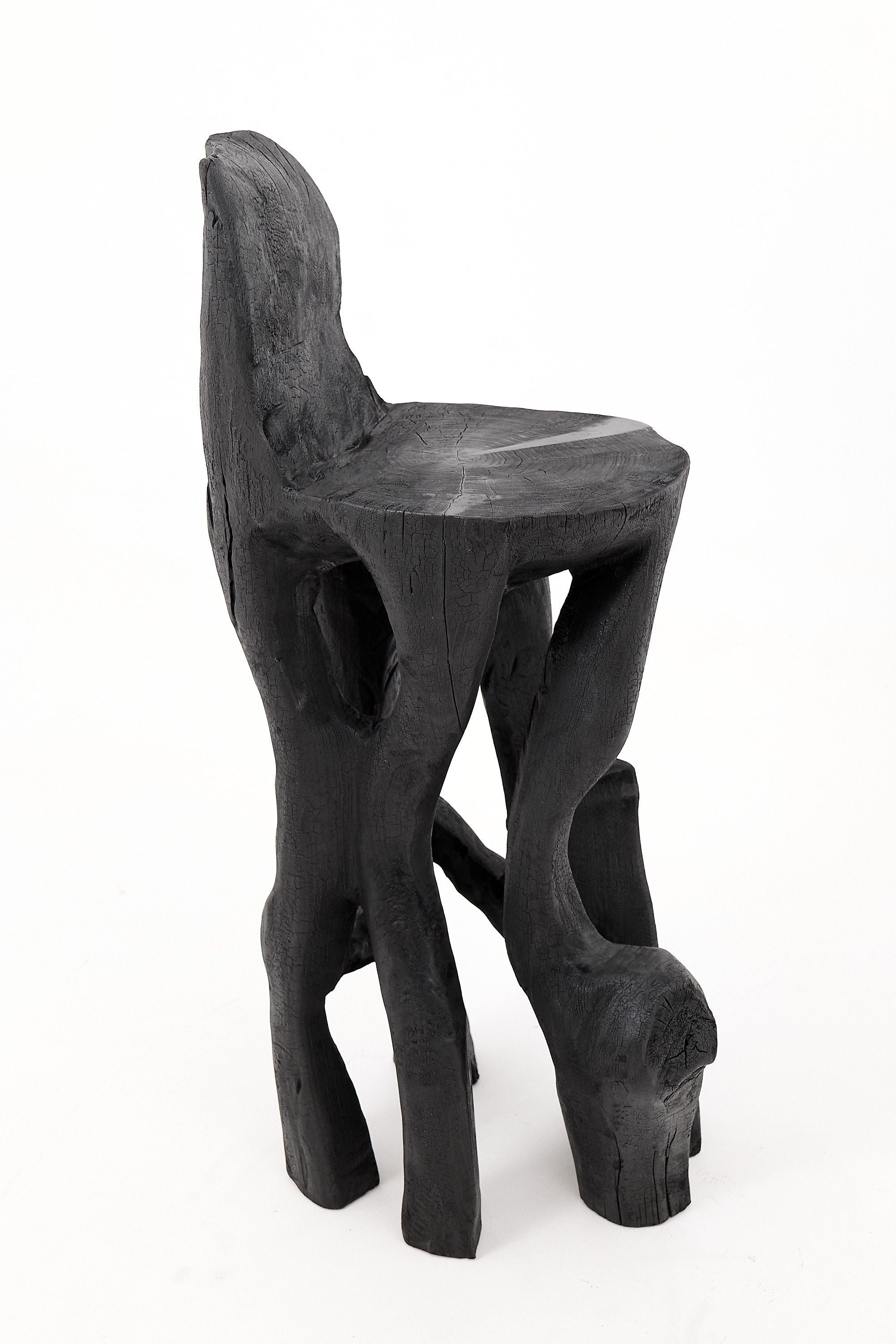 Makha, Solid Wood Sculptural Bar Chair, Original Contemporary Design, Logniture - image 8
