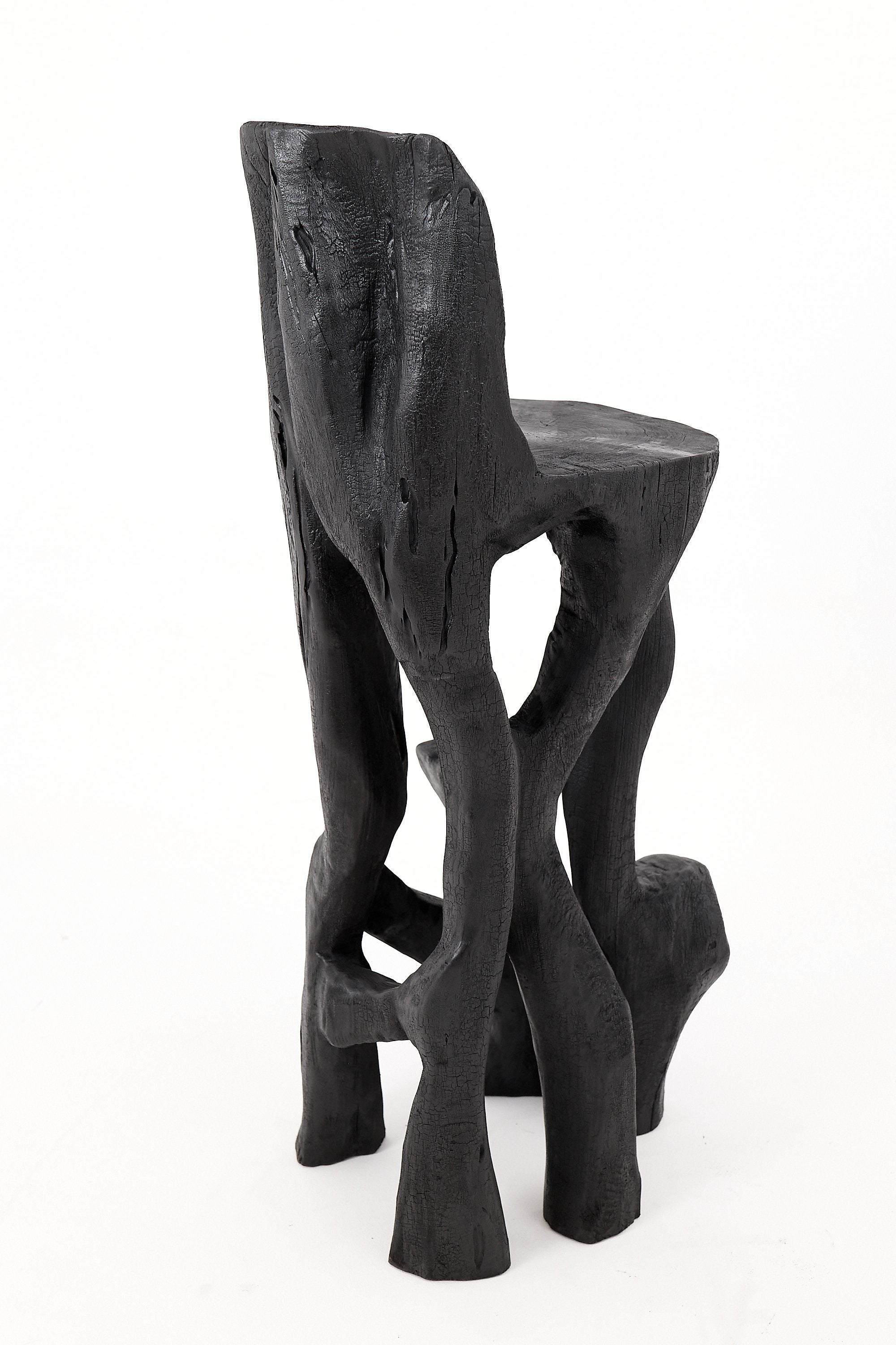 Makha, Solid Wood Sculptural Bar Chair, Original Contemporary Design, Logniture - image 6