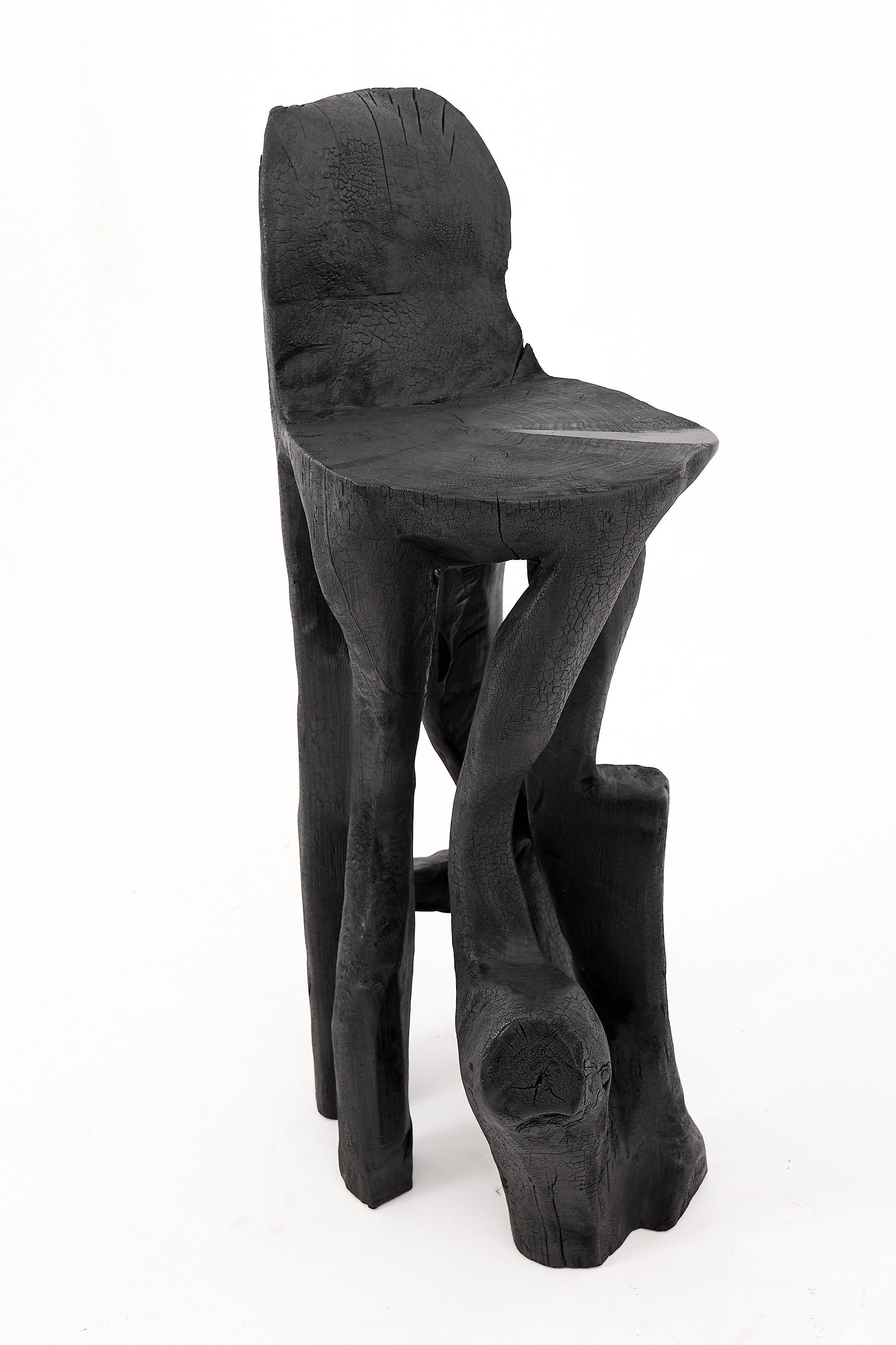 Makha, Solid Wood Sculptural Bar Chair, Original Contemporary Design, Logniture - image 11