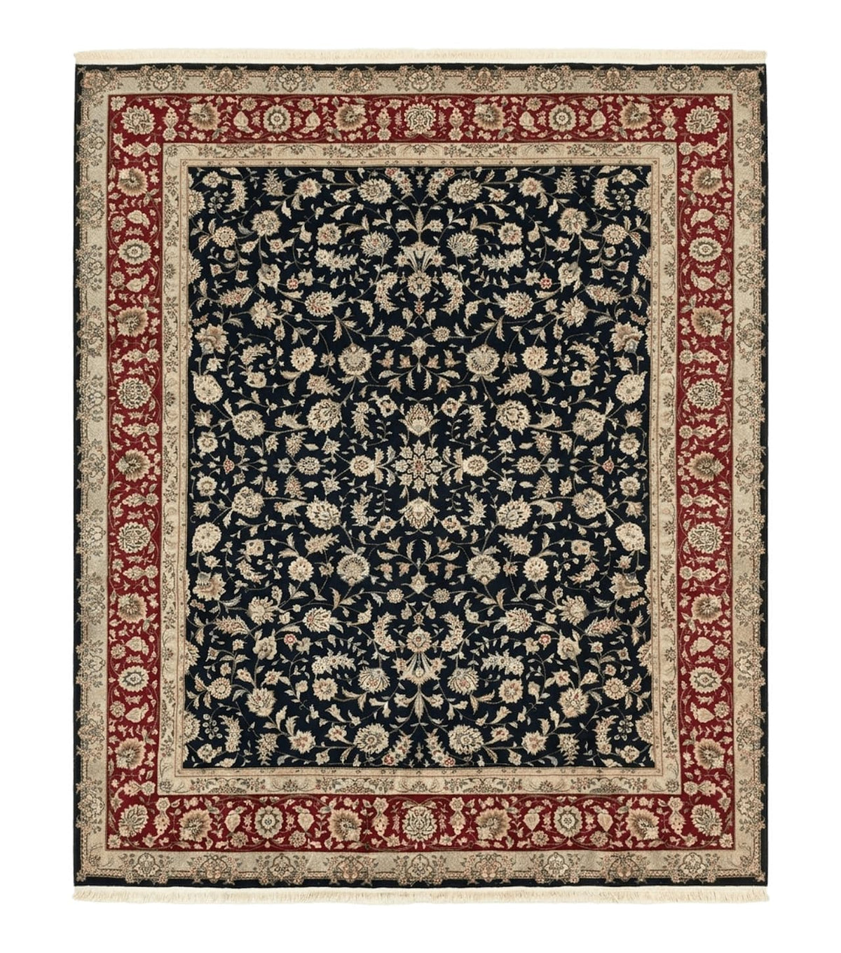 Black Pak Persian Rug 8x10, Floral Allover - Jewel Rugs