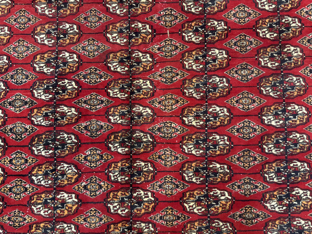 Bokhara Rug 9x12, Red Turkoman Rug, Pakistani Rug, Tribal Carpet, Wool Rug, Red Rug - Jewel Rugs, view 4