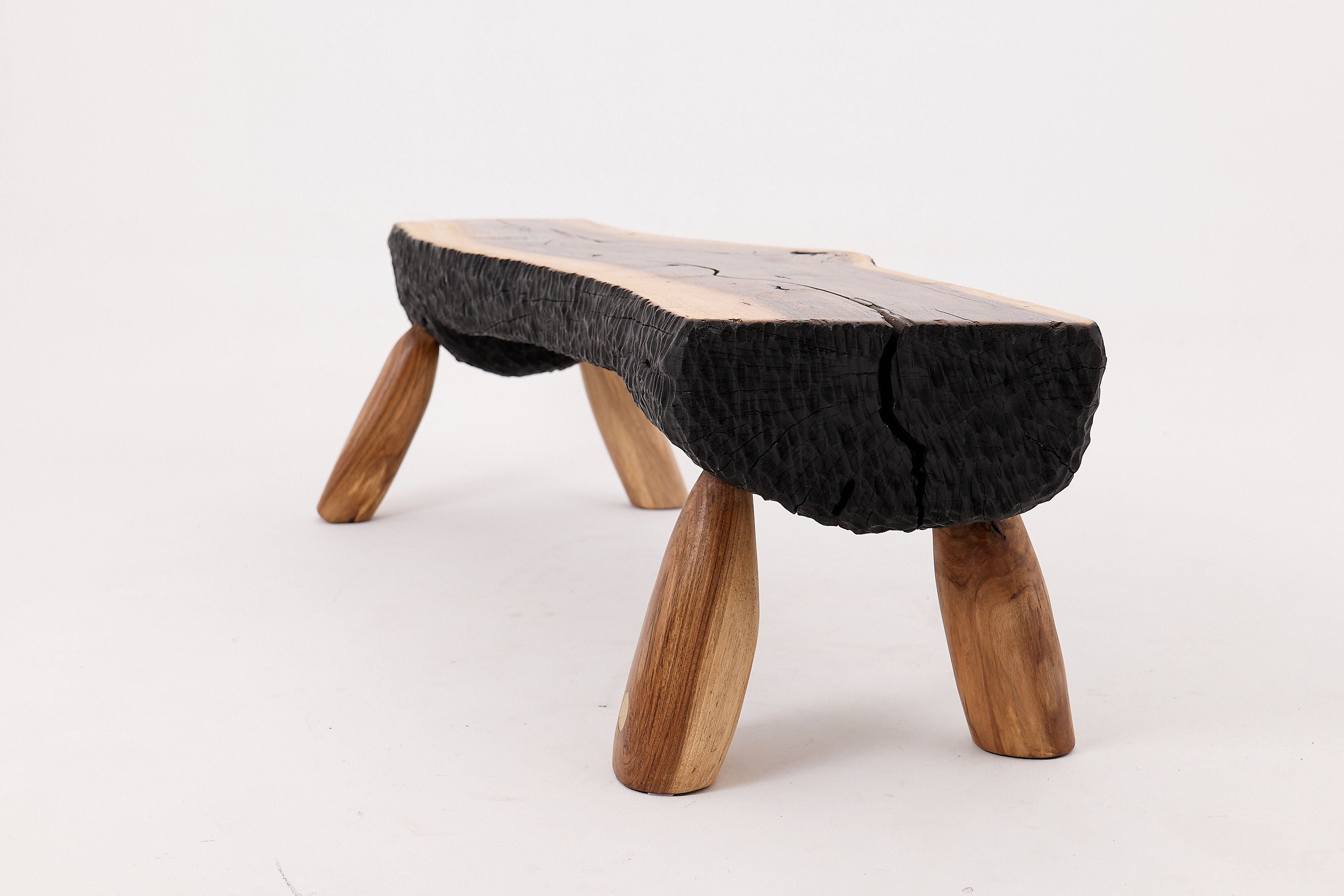 Live Edge Walnut Bench, Wabi-Sabi, Brutalist, Log Furniture - image 8