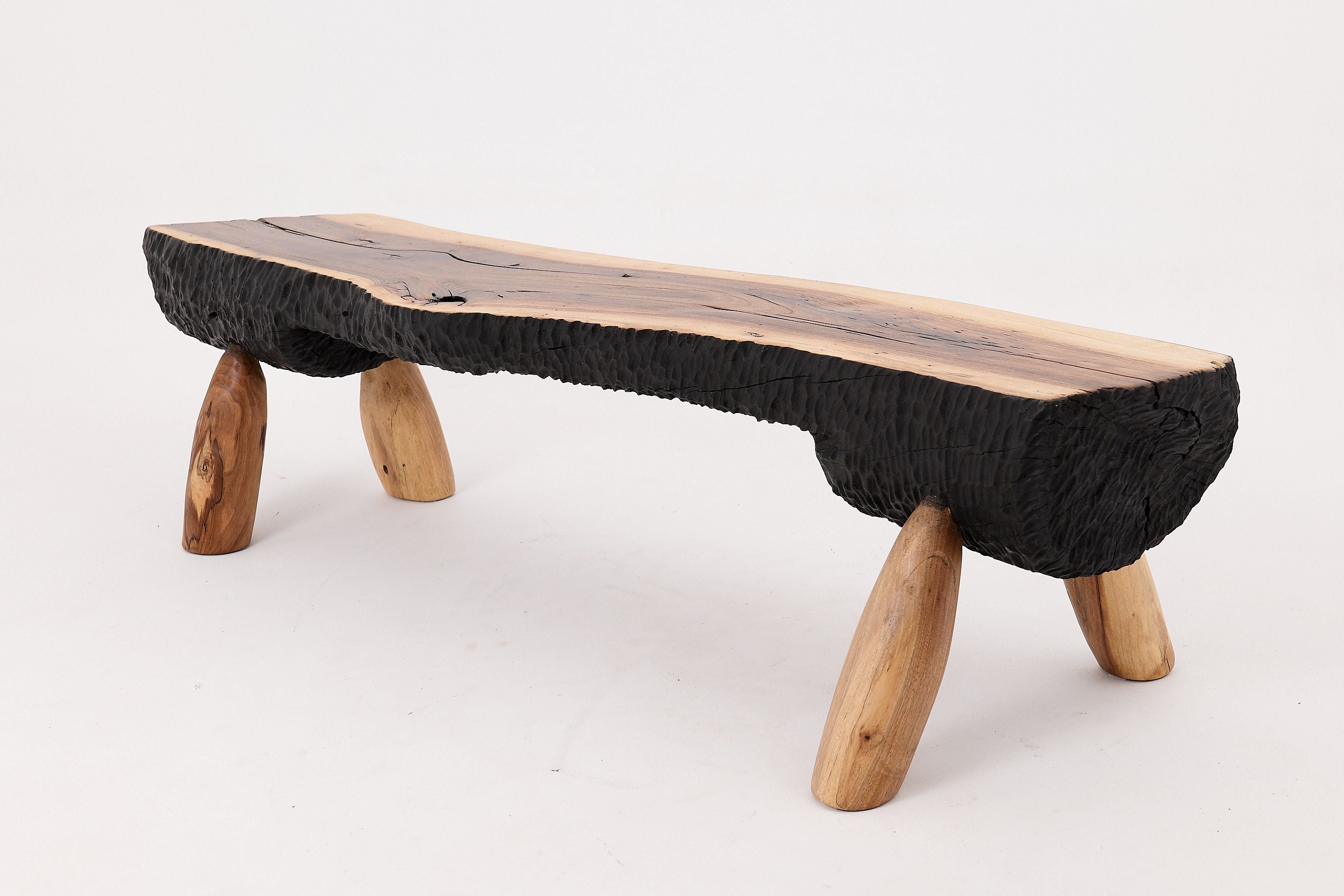 Live Edge Walnut Bench, Wabi-Sabi, Brutalist, Log Furniture - image 15