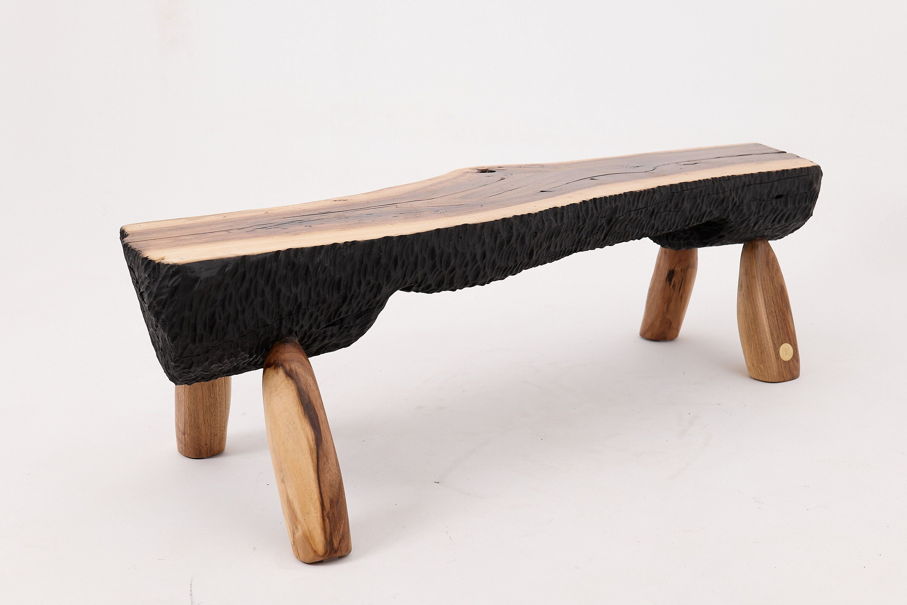 Live Edge Walnut Bench, Wabi-Sabi, Brutalist, Log Furniture - image 18