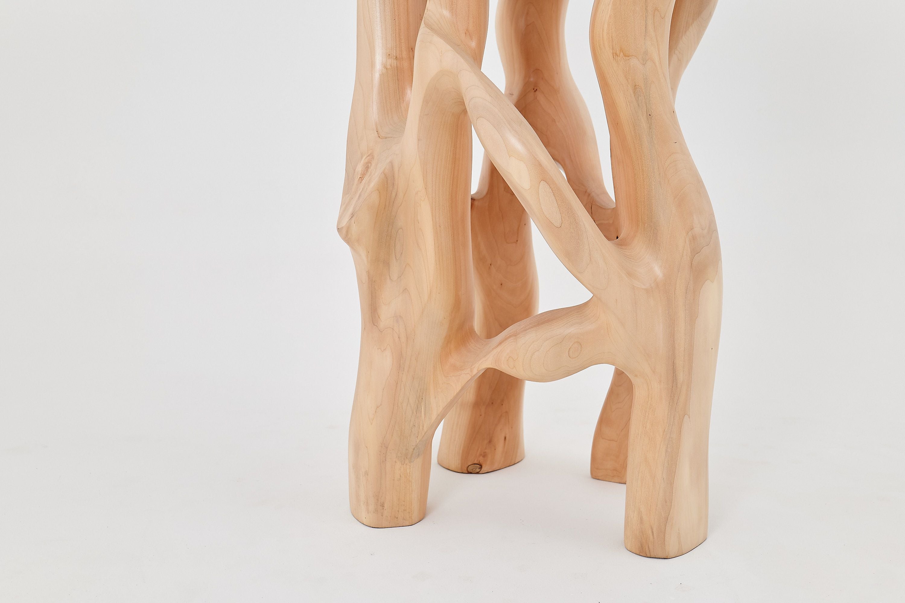 Solid Wood Sculptural Side Table, Original Contemporary Design - image 6