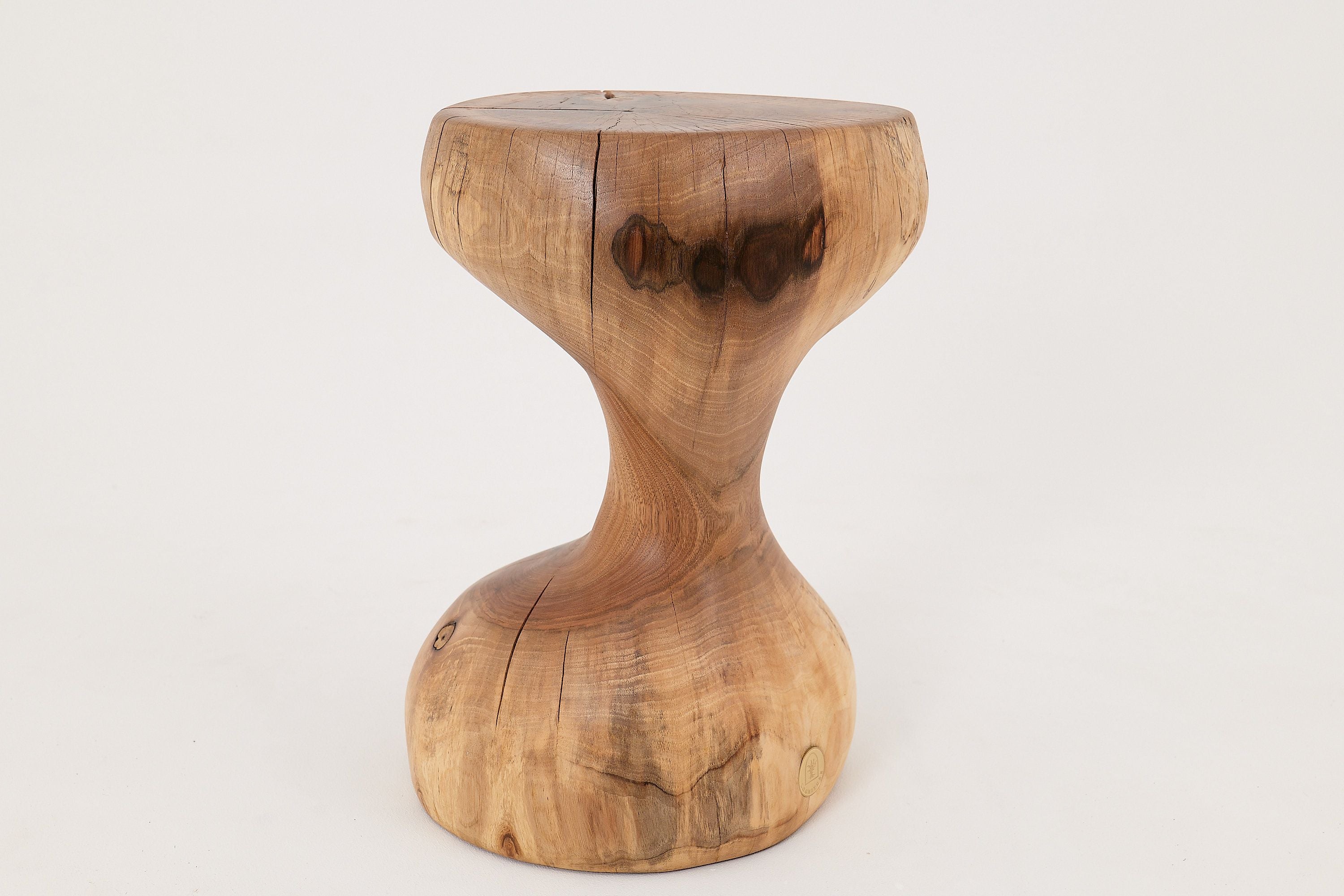 Walnut Solid Wood Sculptural Side Table, Original Contemporary Design - image 7