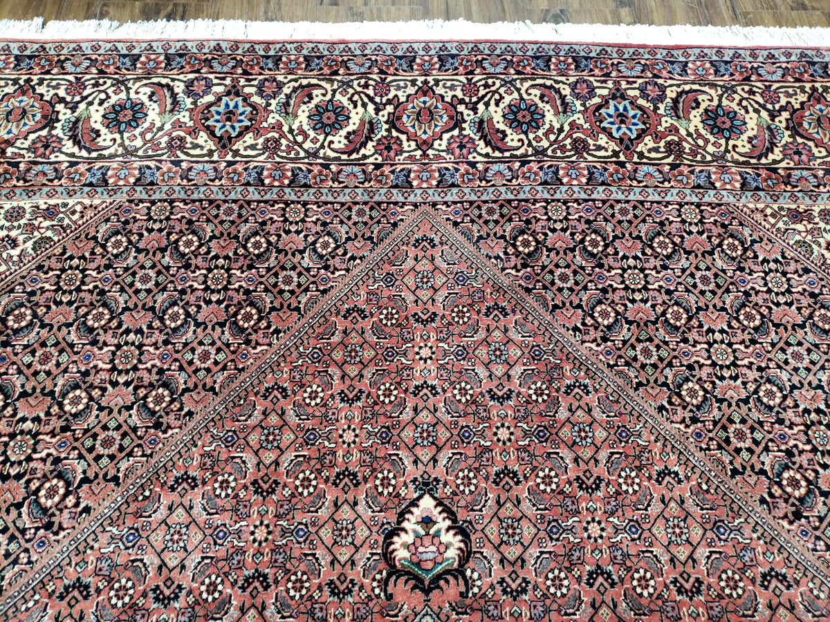 Stunning Persian Bijar Rug 8x11 - Herati Mahi Pattern - Jewel Rugs, view 3