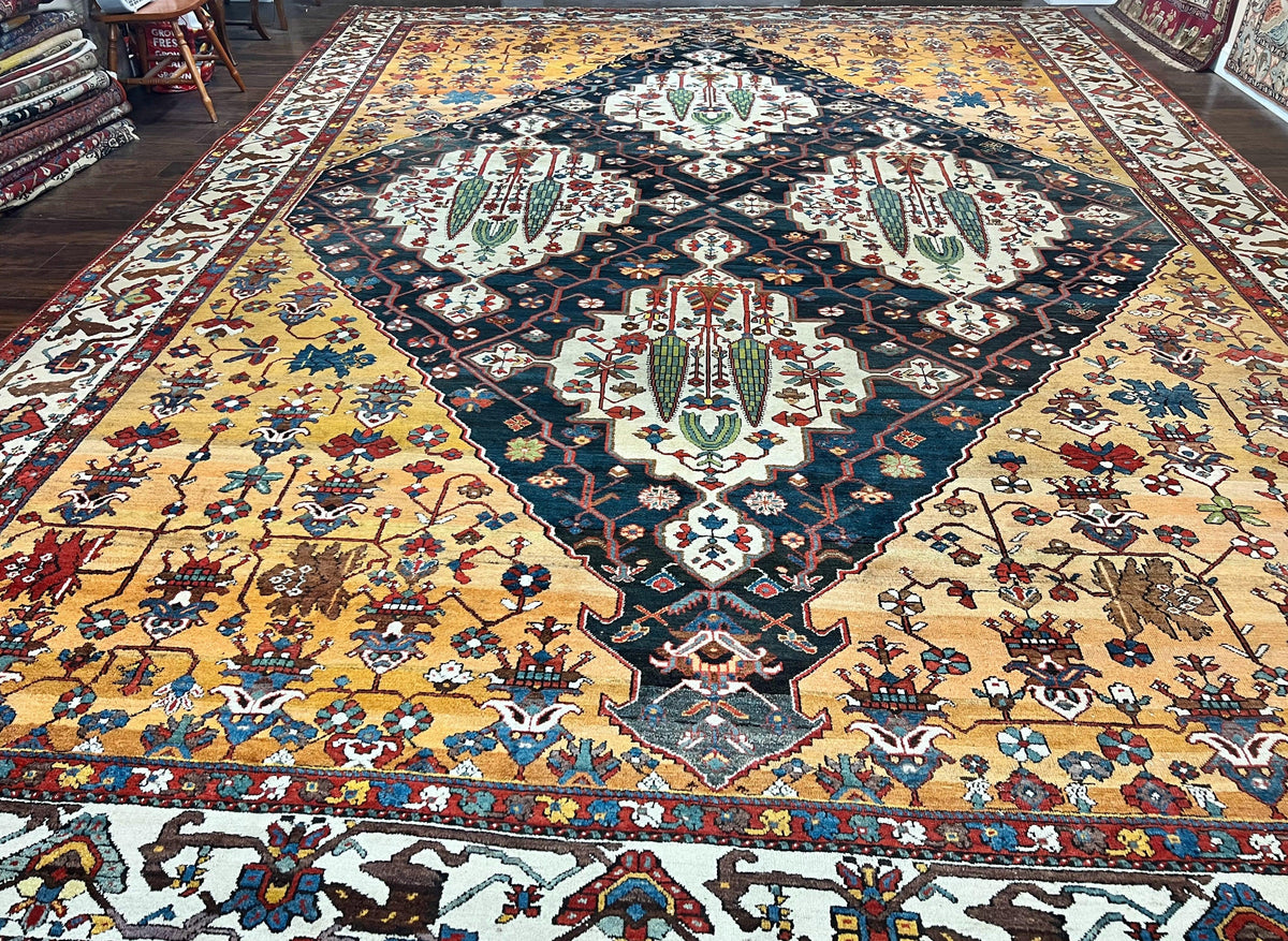 Antique Persian Bakhtiari Rug 14x19 – Rare Palace Size Carpet - Jewel Rugs, view 10