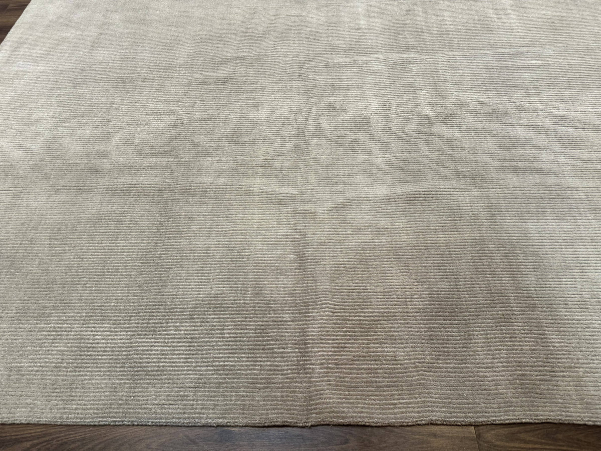 Tibetan Rug 8x10 Taupe Handmade Wool Modern Contemporary Carpet - Jewel Rugs, view 6