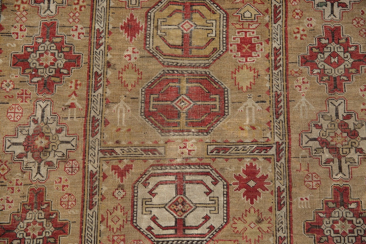 4x4.5 Antique Caucasian Square Rug