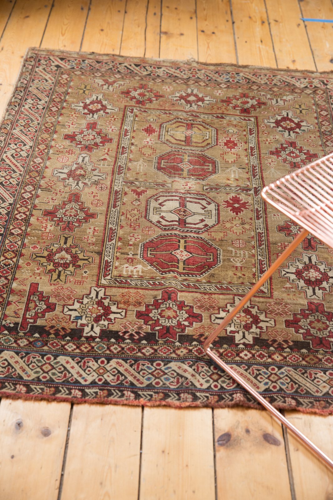 4x4.5 Antique Caucasian Square Rug