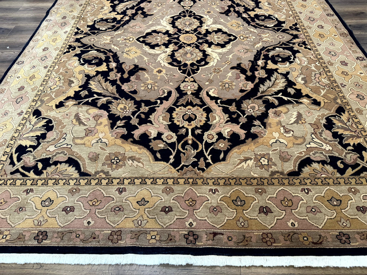 Handmade Wool Rug 8x10, Black & Dark Beige, Nourison, Traditional Rug - Jewel Rugs, view 6