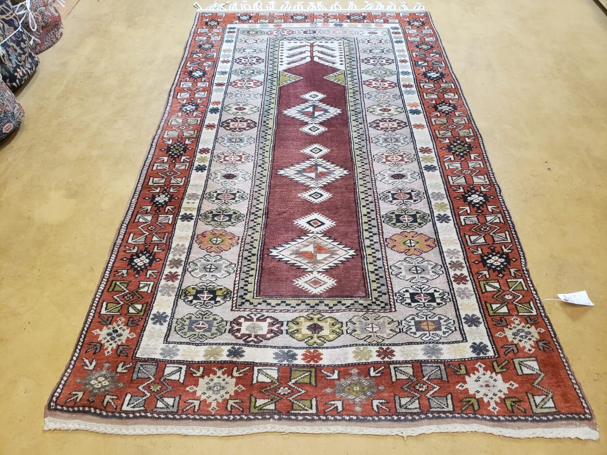4x8 Turkish Rug - Turkish Oriental Carpet - Tribal Rug - Talesh Rug - Hand Knotted Wool Area Rug 4' 4" x 7' 6" Bedroom Rug Vintage - Jewel Rugs