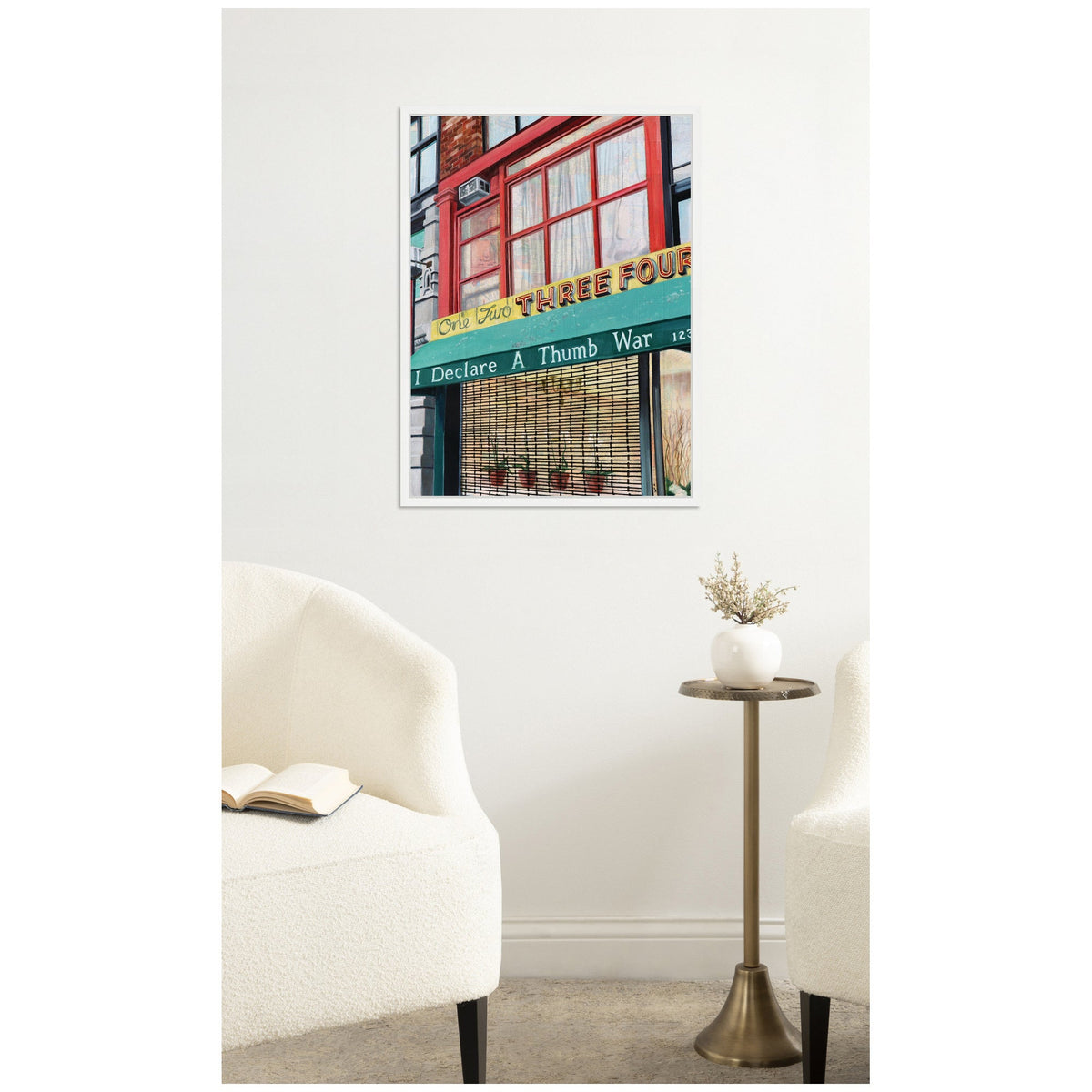One Two Three Four by Krista V. Allenstein Framed Canvas Wall Art Print
