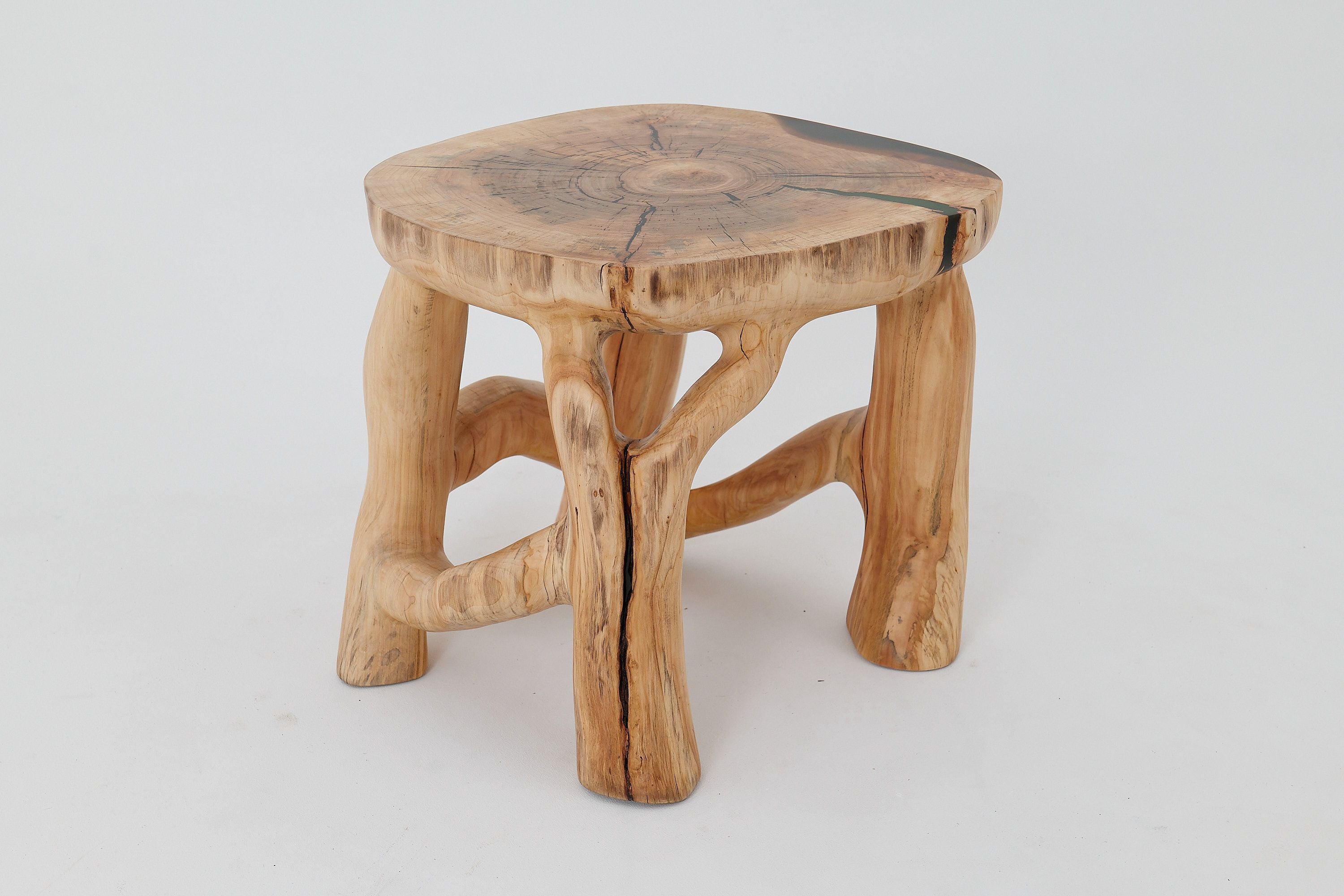 Sculptural Coffee Table, Solid Wood, Contemporary Design, Handmade, Logniture - image 2