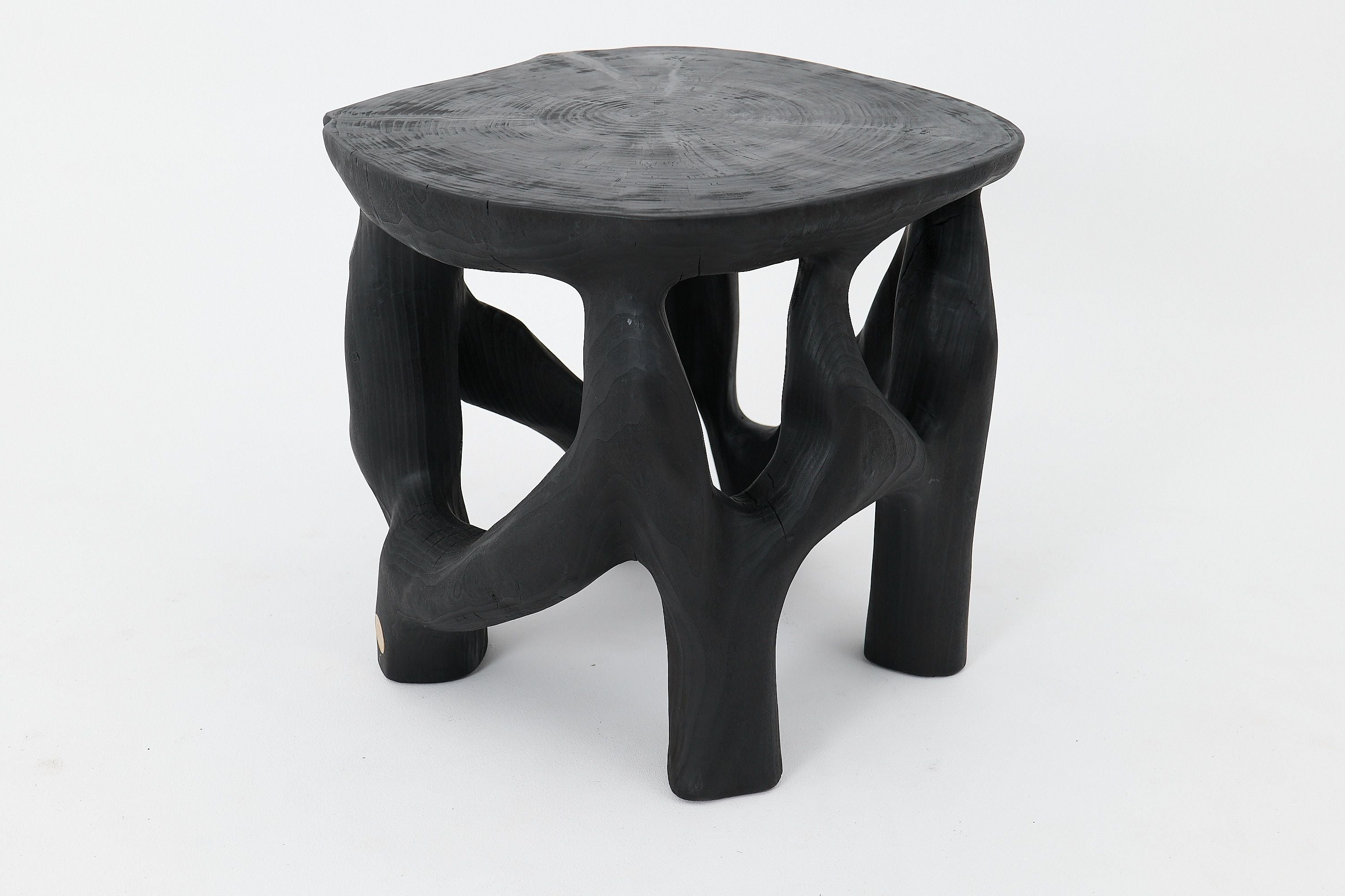 Sculptural Coffee Table, Solid Wood, Contemporary Design, Handmade