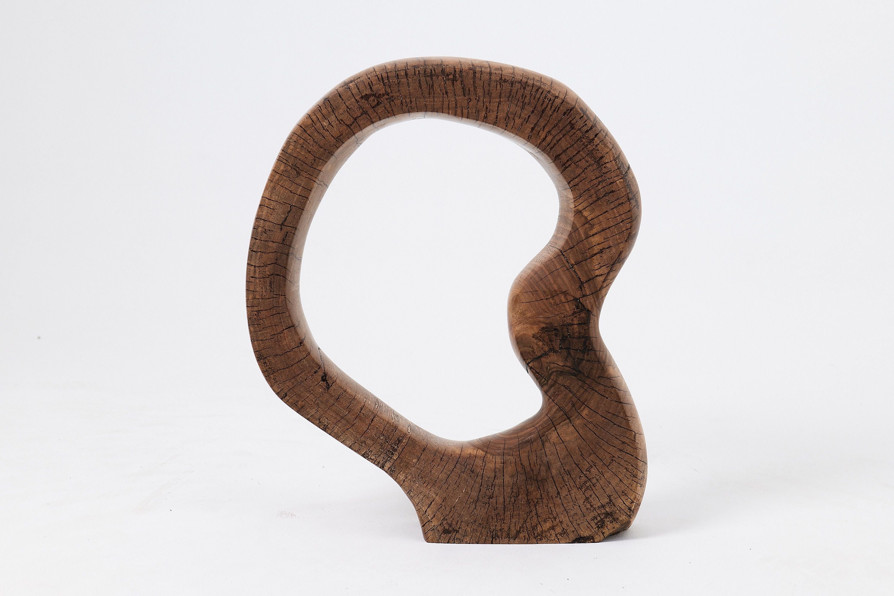 Still Stand Abstract Wood Sculpture, Chainsaw Carved, Walnut - image 8
