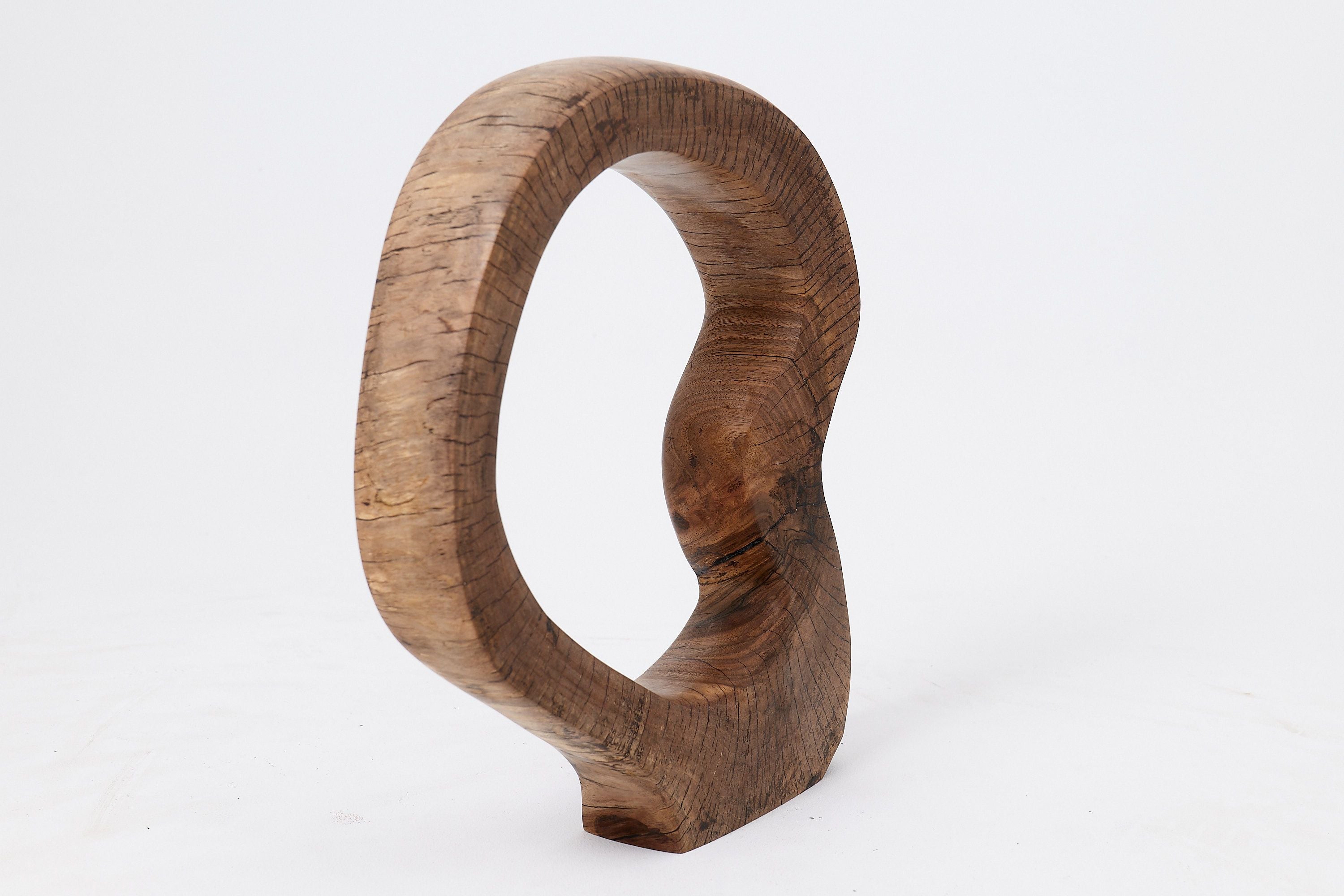 Still Stand Abstract Wood Sculpture, Chainsaw Carved, Walnut - image 6