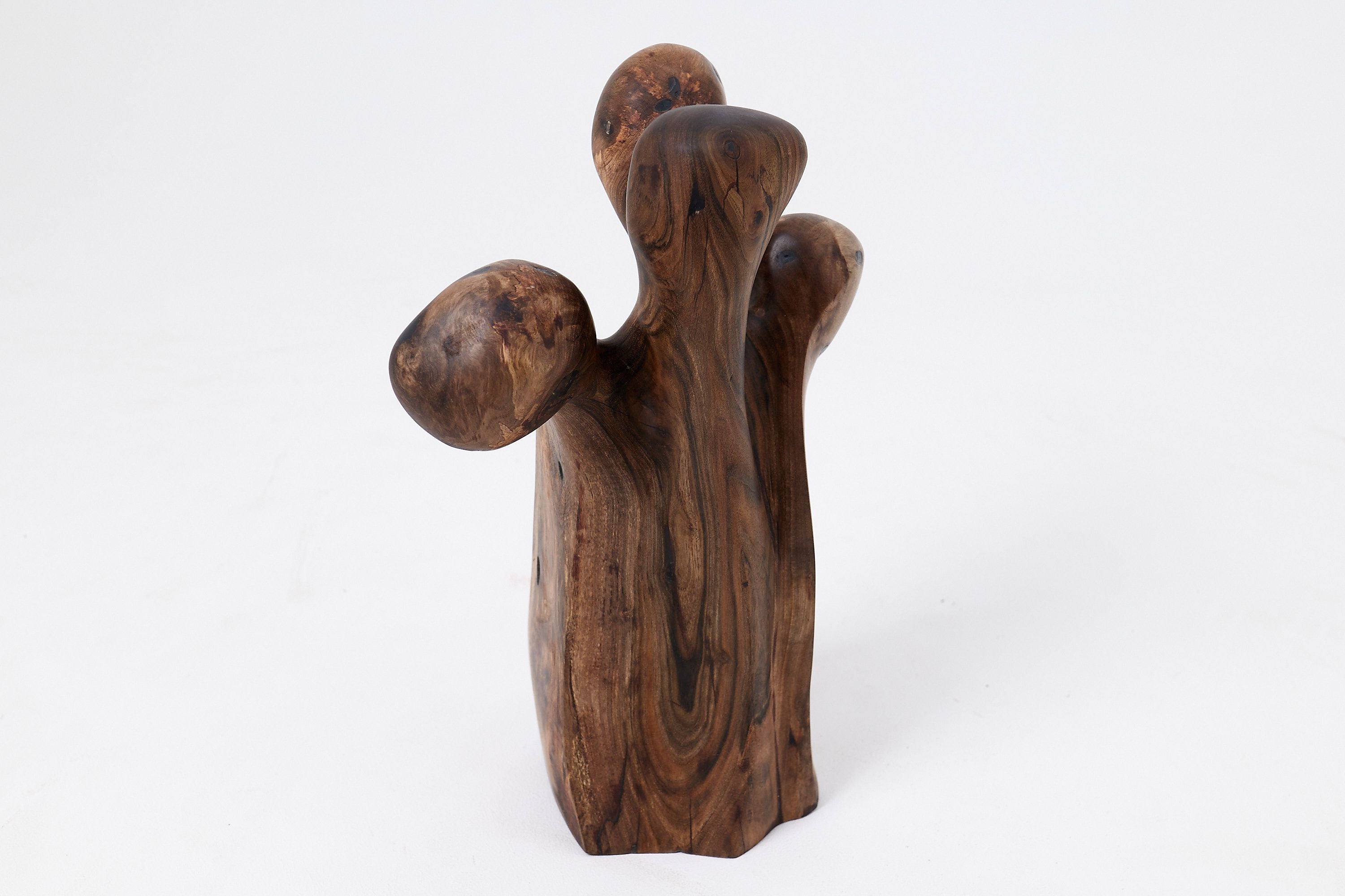 Still Stand Abstract Wood Sculpture, Chainsaw Carved, Walnut - image 7