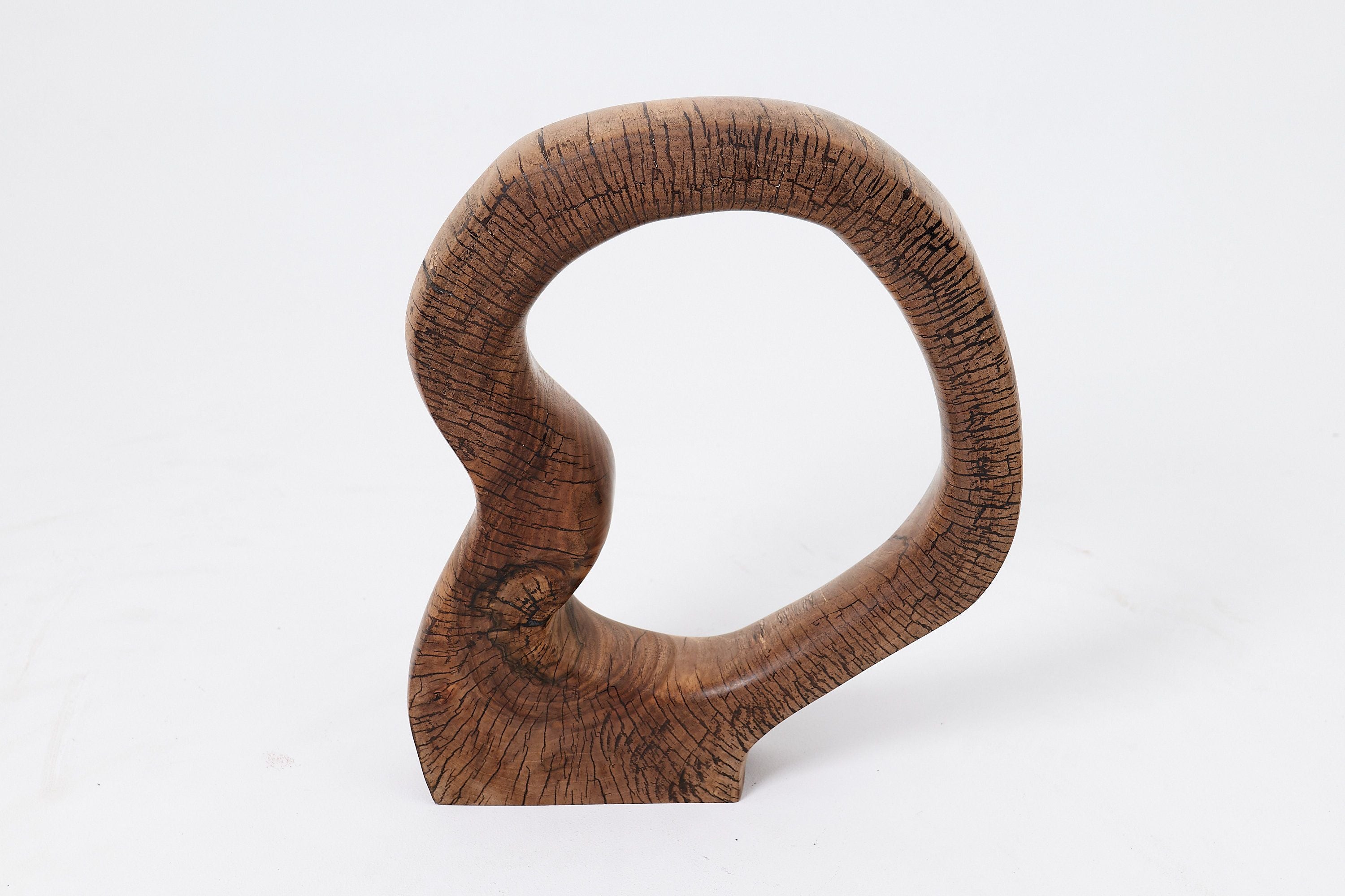 Still Stand Abstract Wood Sculpture, Chainsaw Carved, Walnut - image 3
