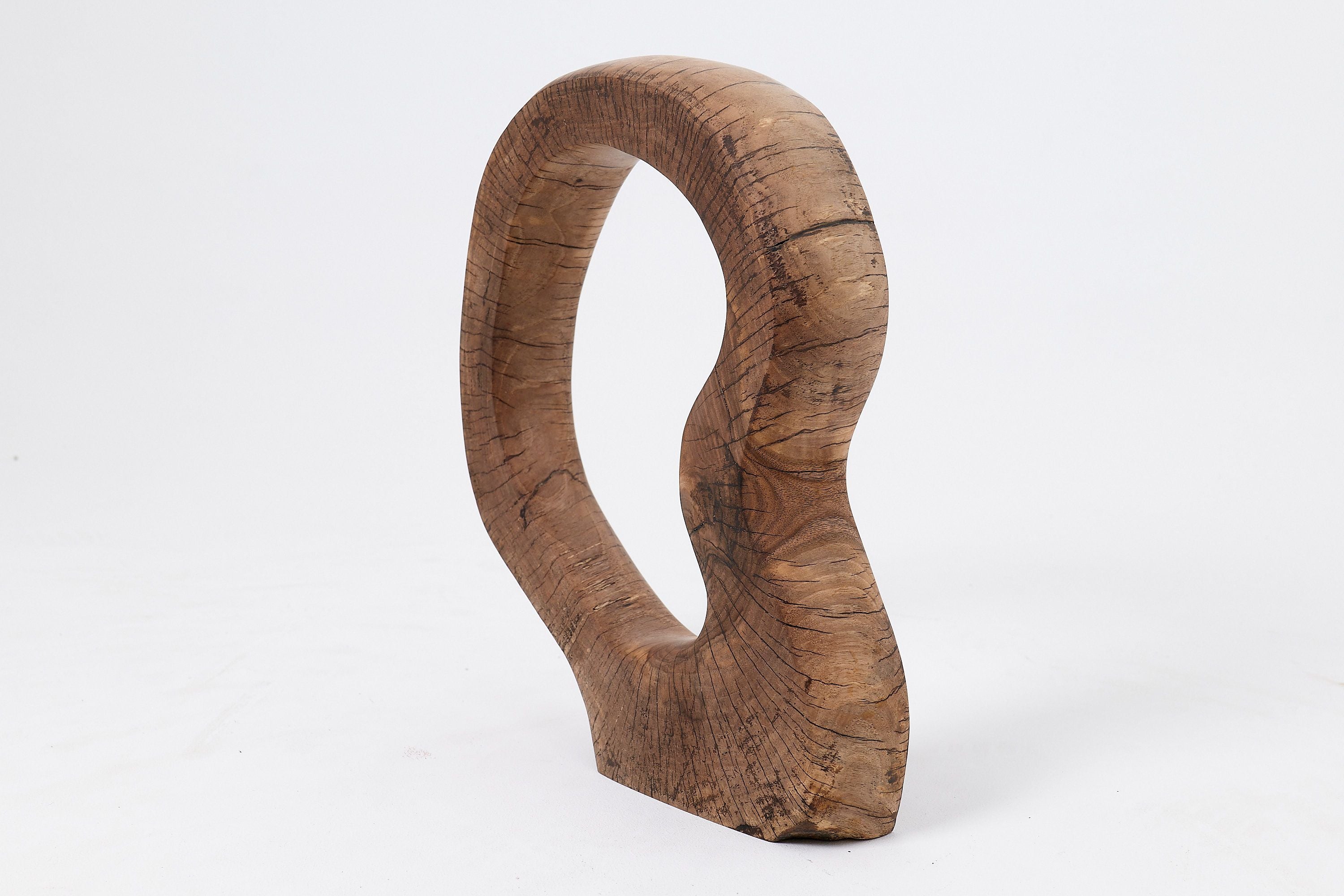 Still Stand Abstract Wood Sculpture, Chainsaw Carved, Walnut - image 10