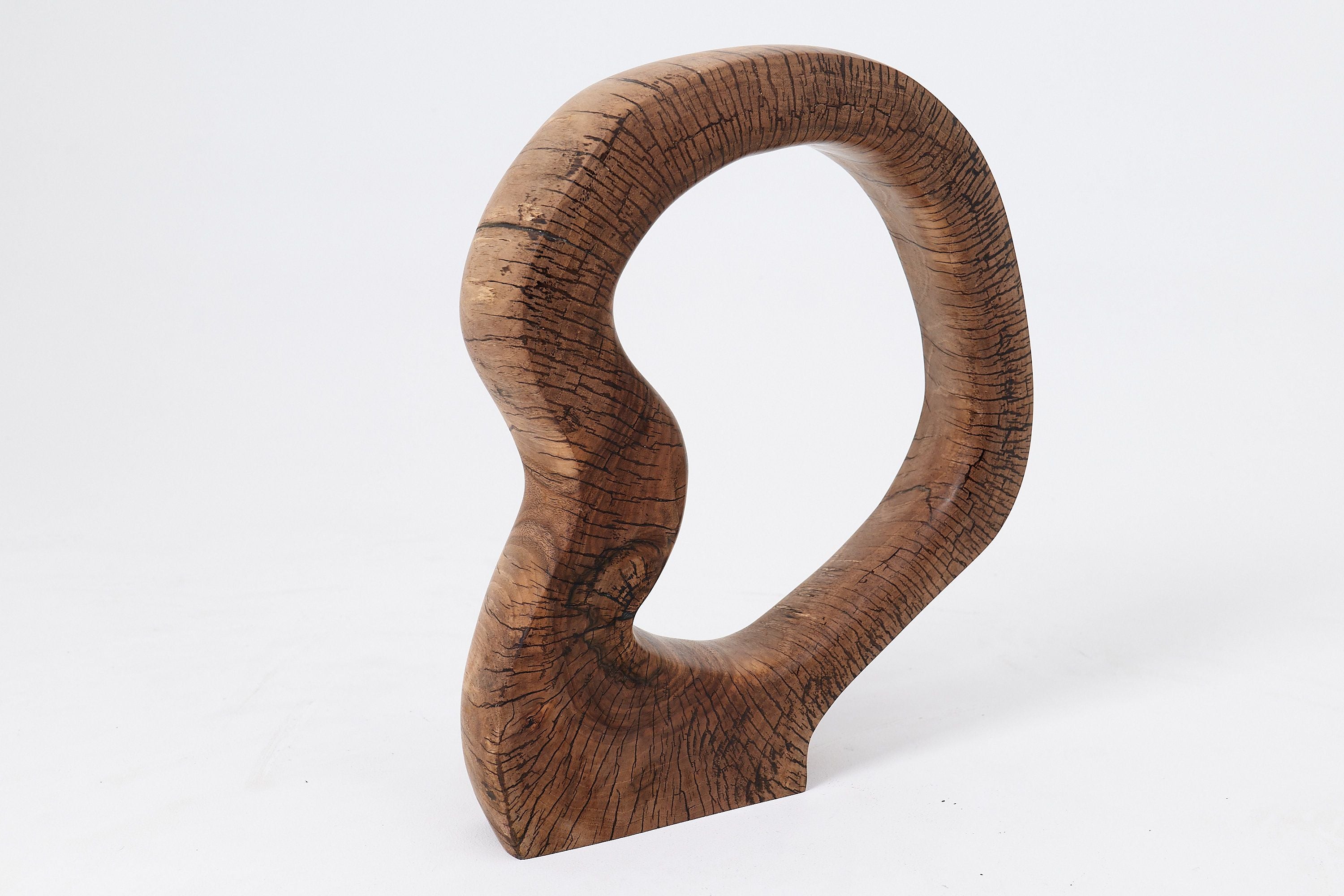 Still Stand Abstract Wood Sculpture, Chainsaw Carved, Walnut - image 12